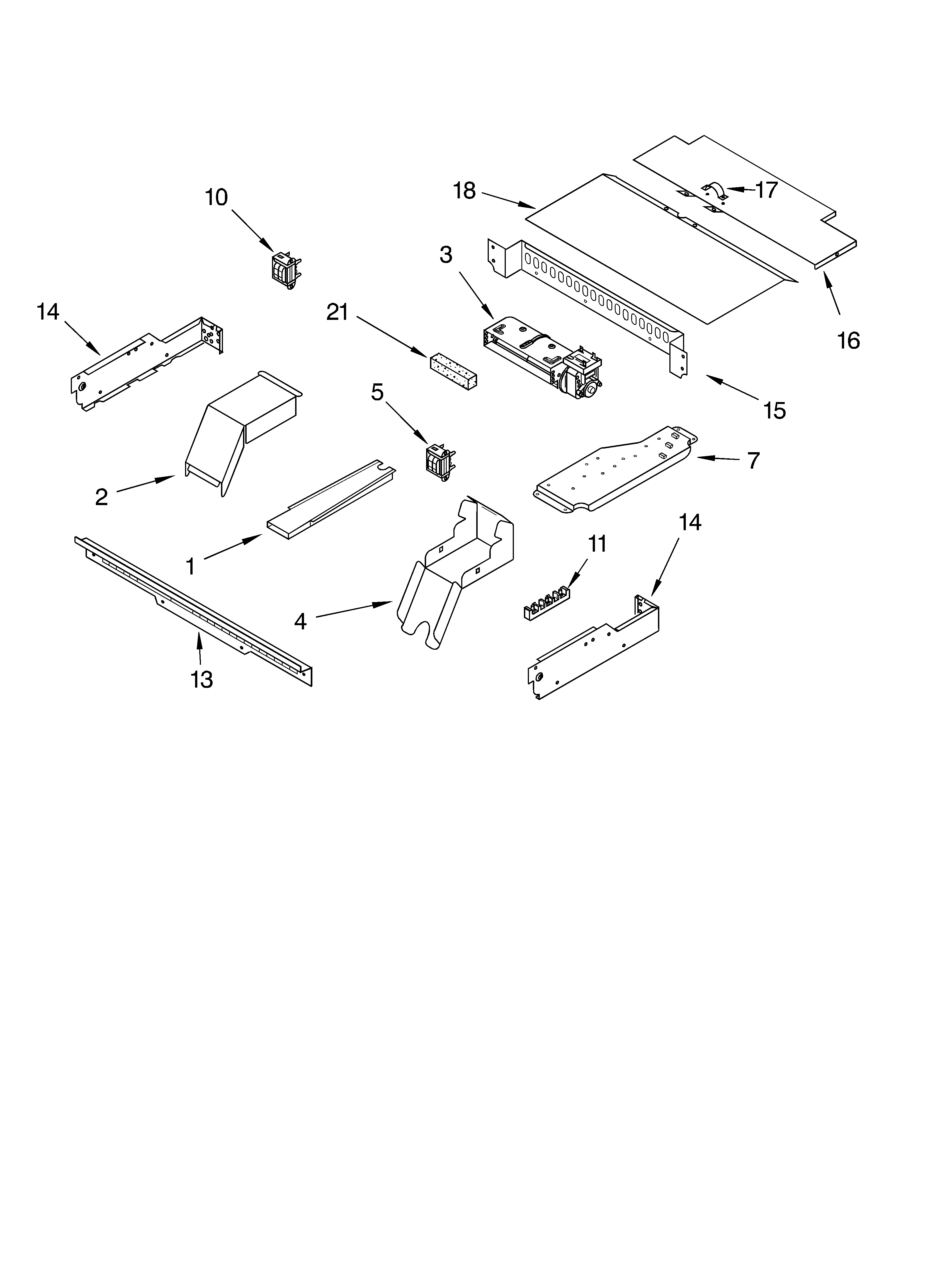 KitchenAid KEBC171KWH0 top venting diagram
