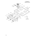 Roper FEP210EW5 cooktop/literature diagram