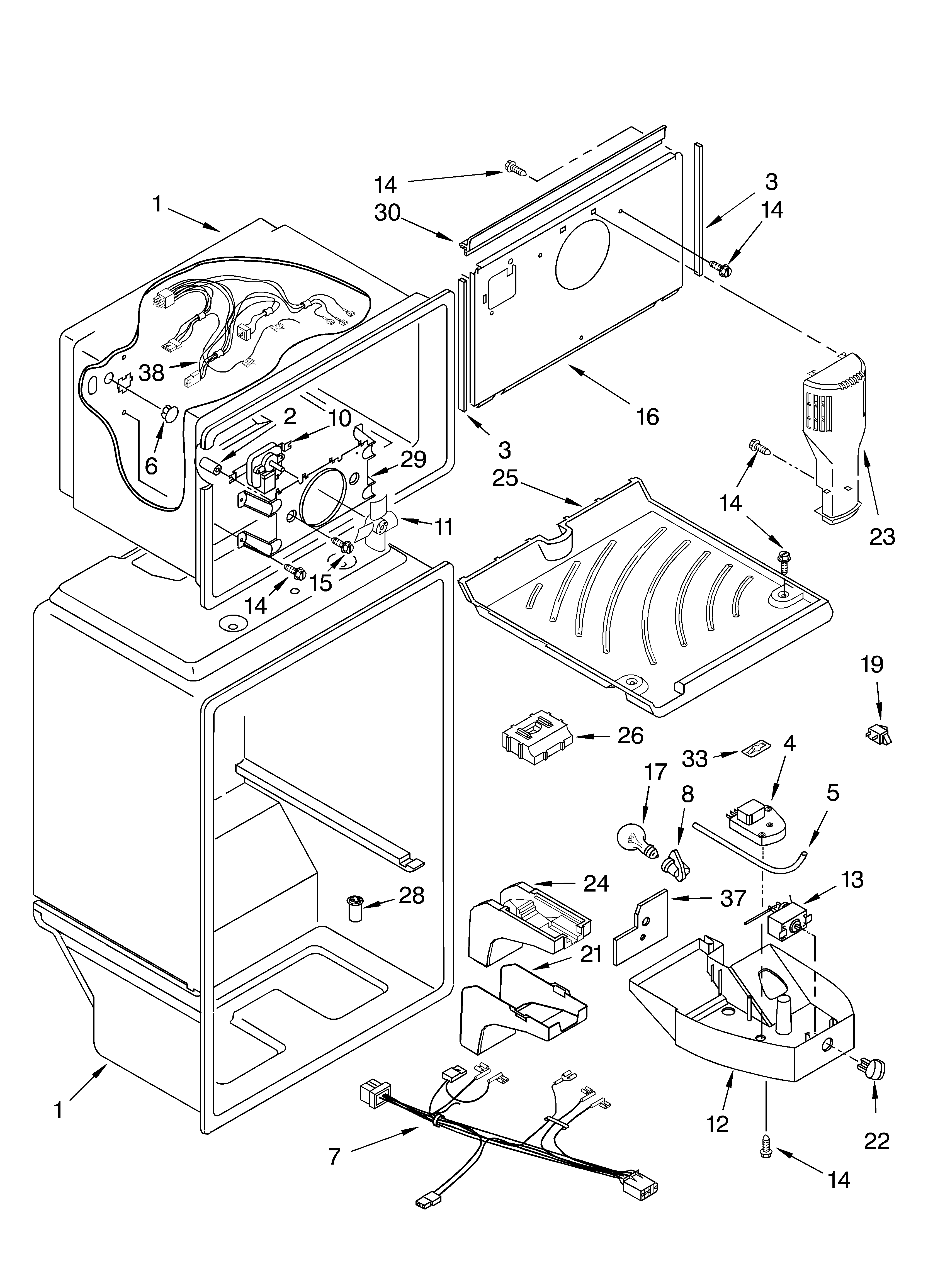 Roper RT21LMXKT00 liner diagram