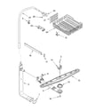 Whirlpool DU950PWKQ0 upper dishrack and water feed diagram