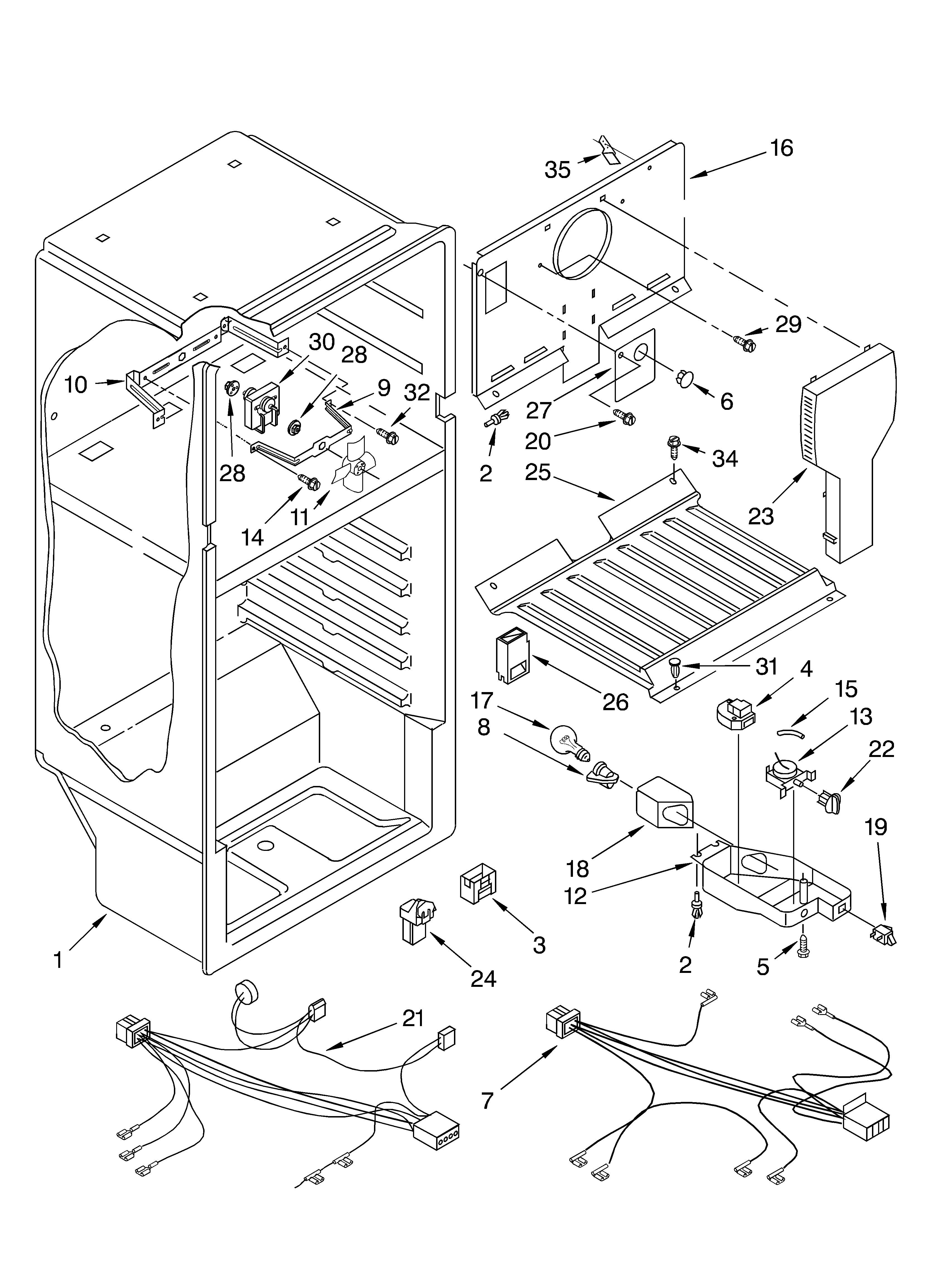 Whirlpool ET4WSKYKT00 liner diagram