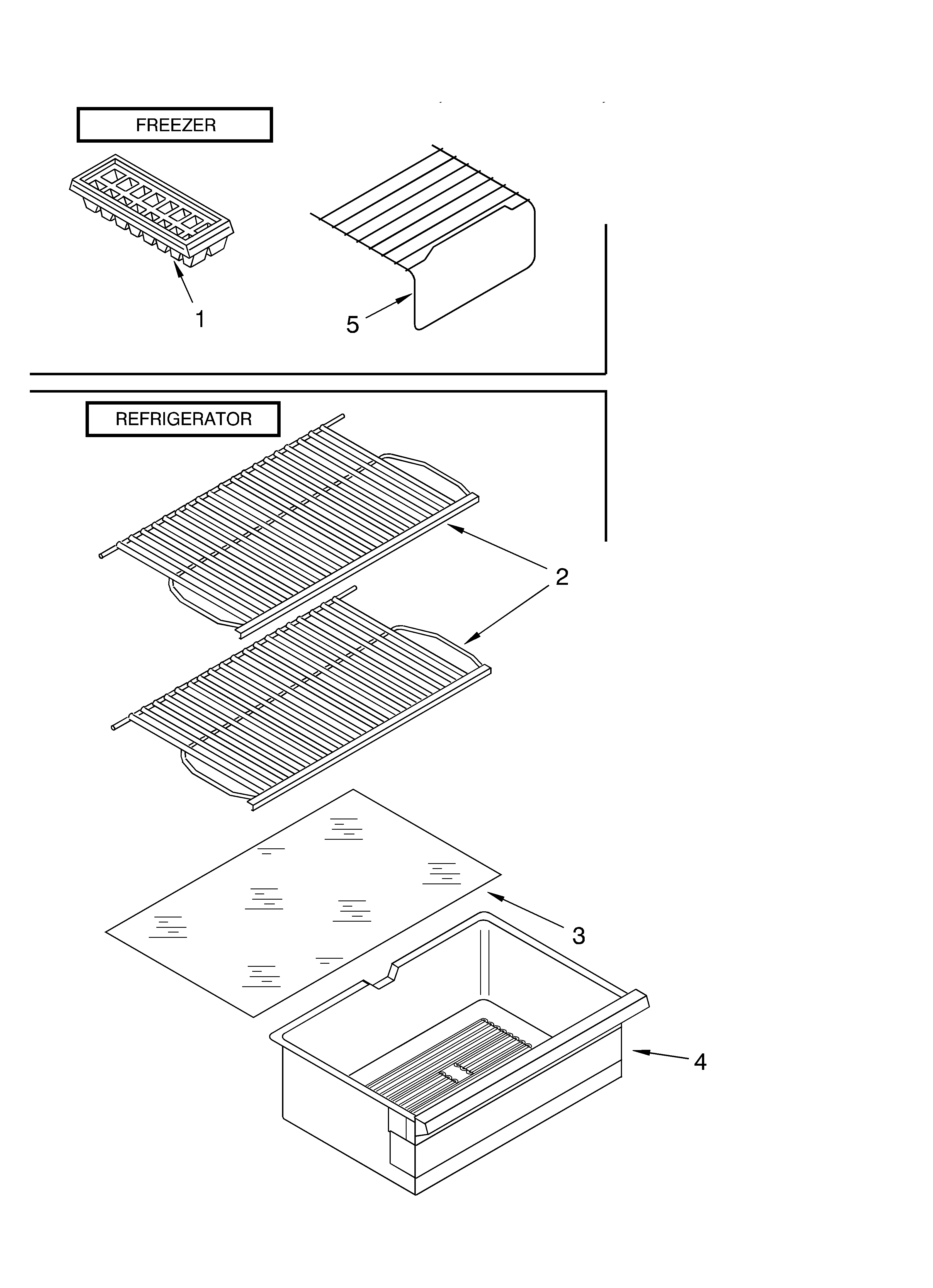 Whirlpool ET4WSKYKT00 shelf diagram
