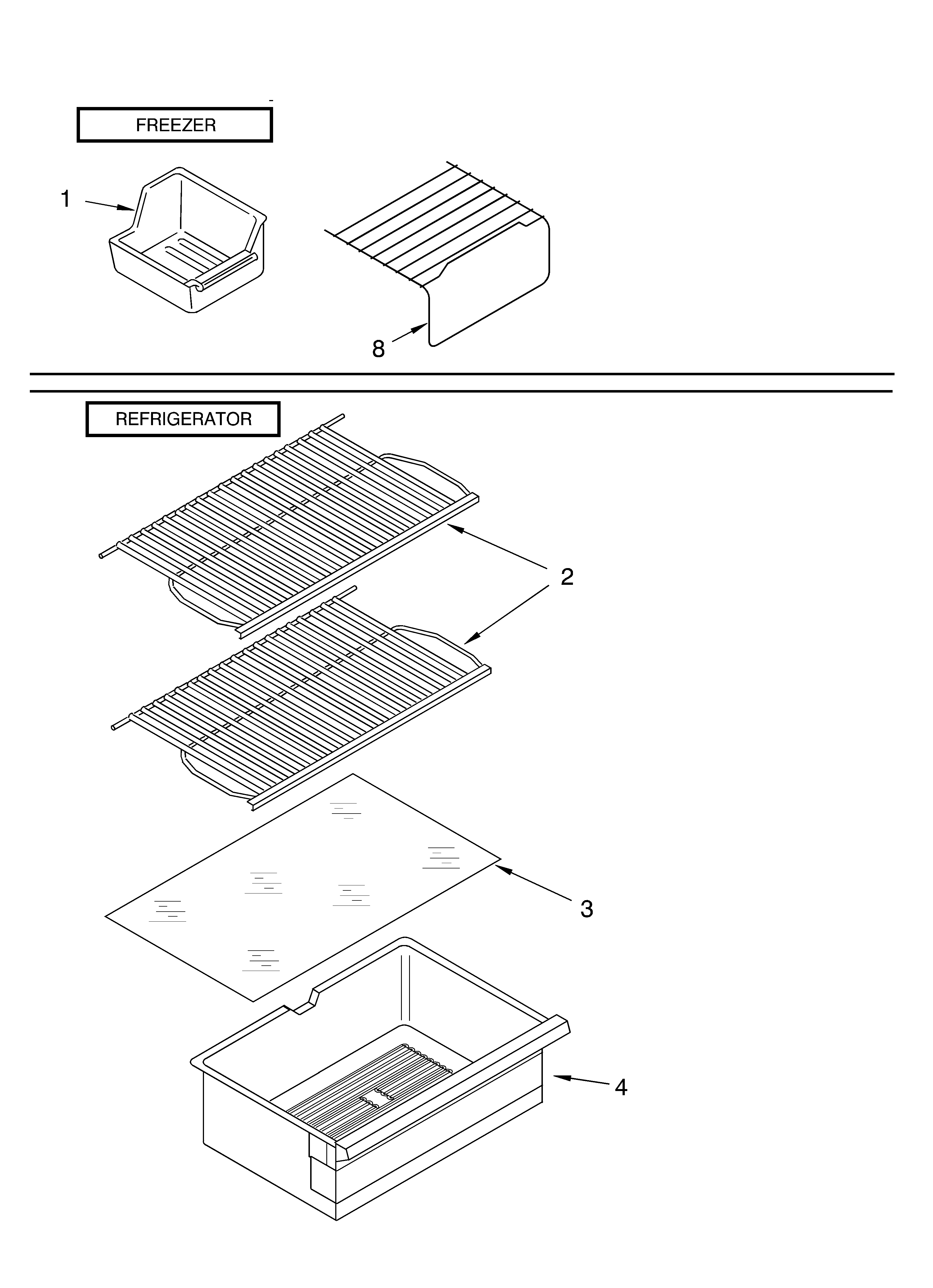 Whirlpool ET6WSMYKQ00 shelf diagram
