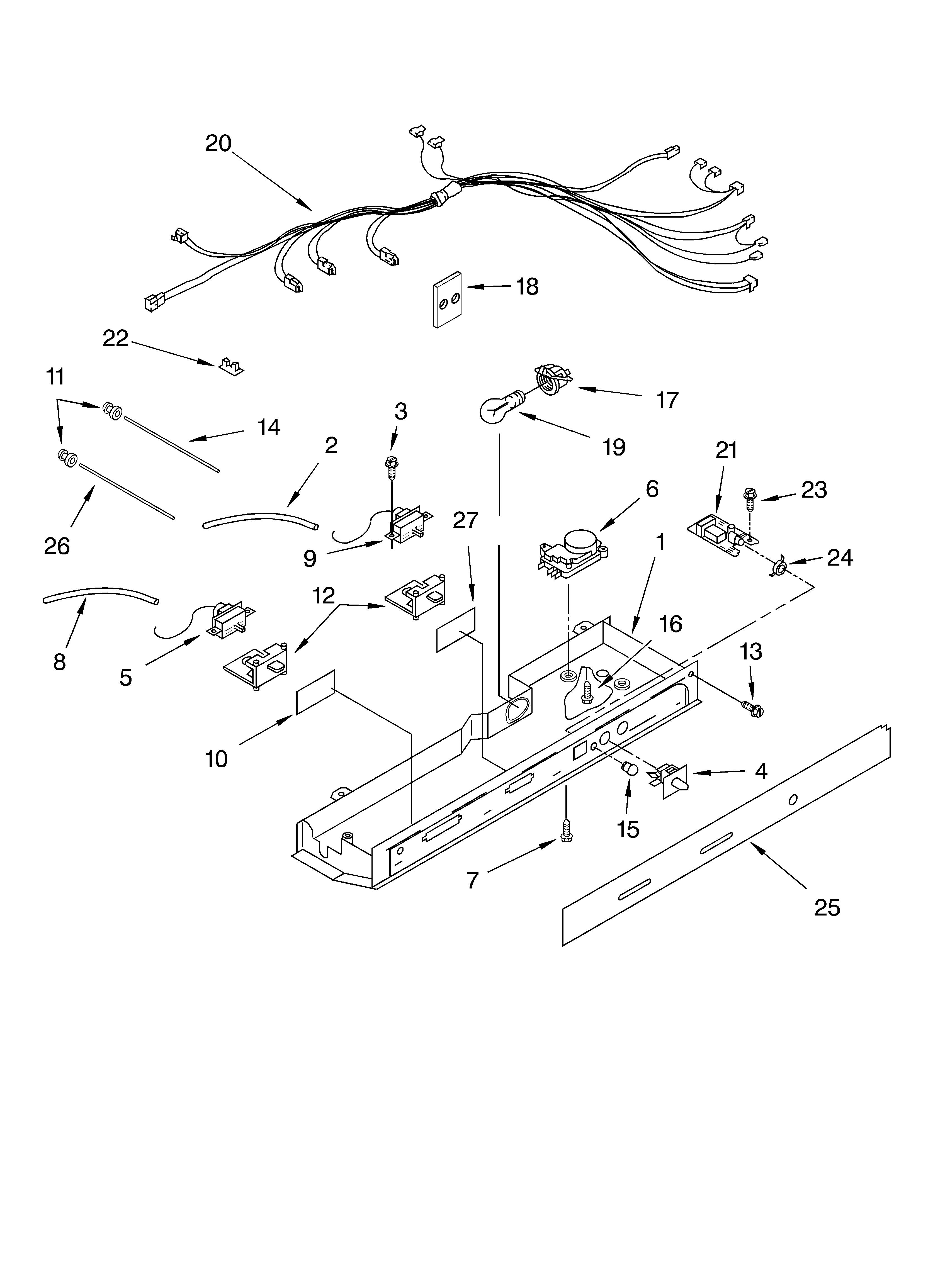 KitchenAid KSRB22FHSS06 control/optional diagram