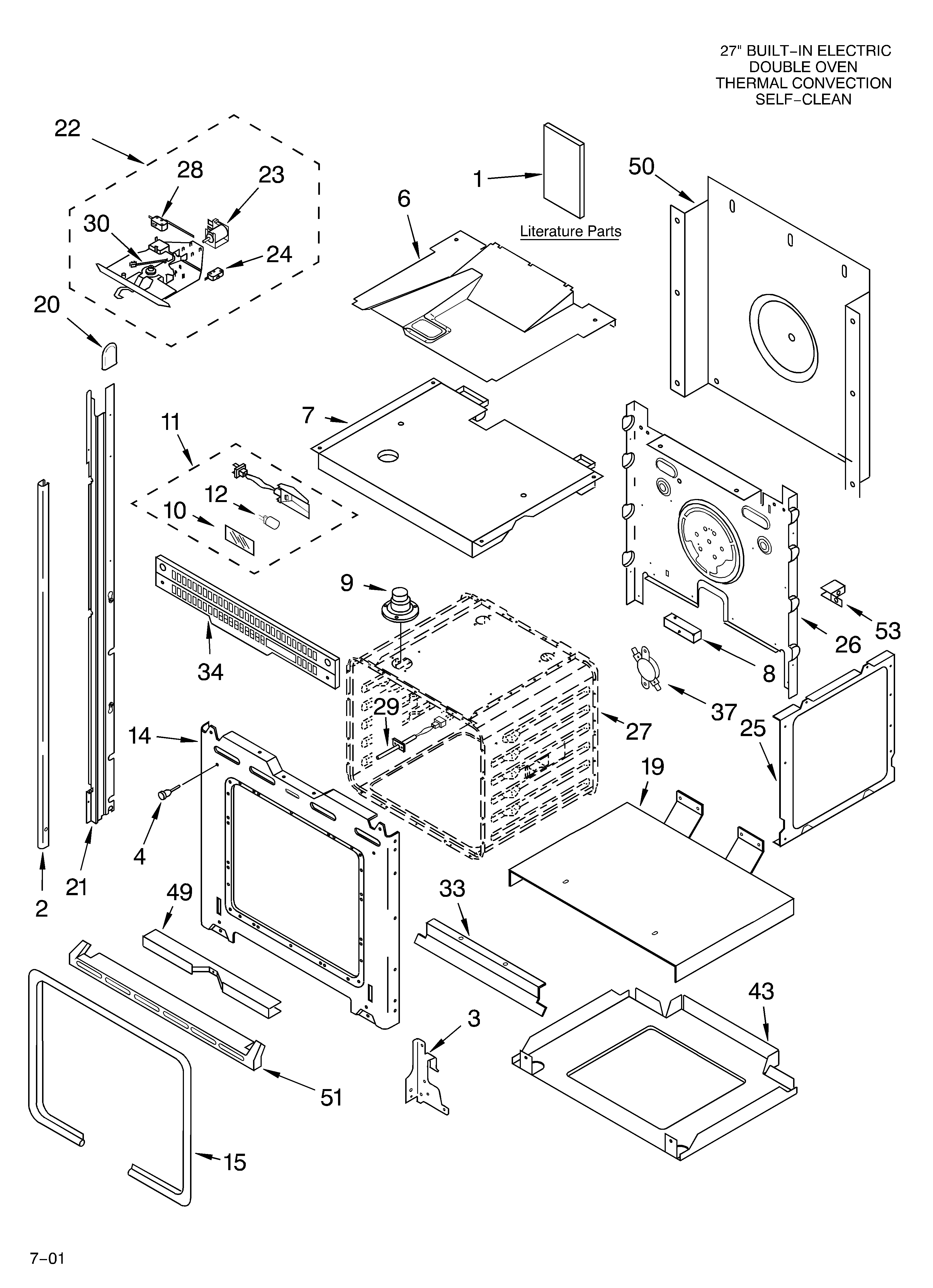 KitchenAid KEBS277DWH12 oven/literature diagram