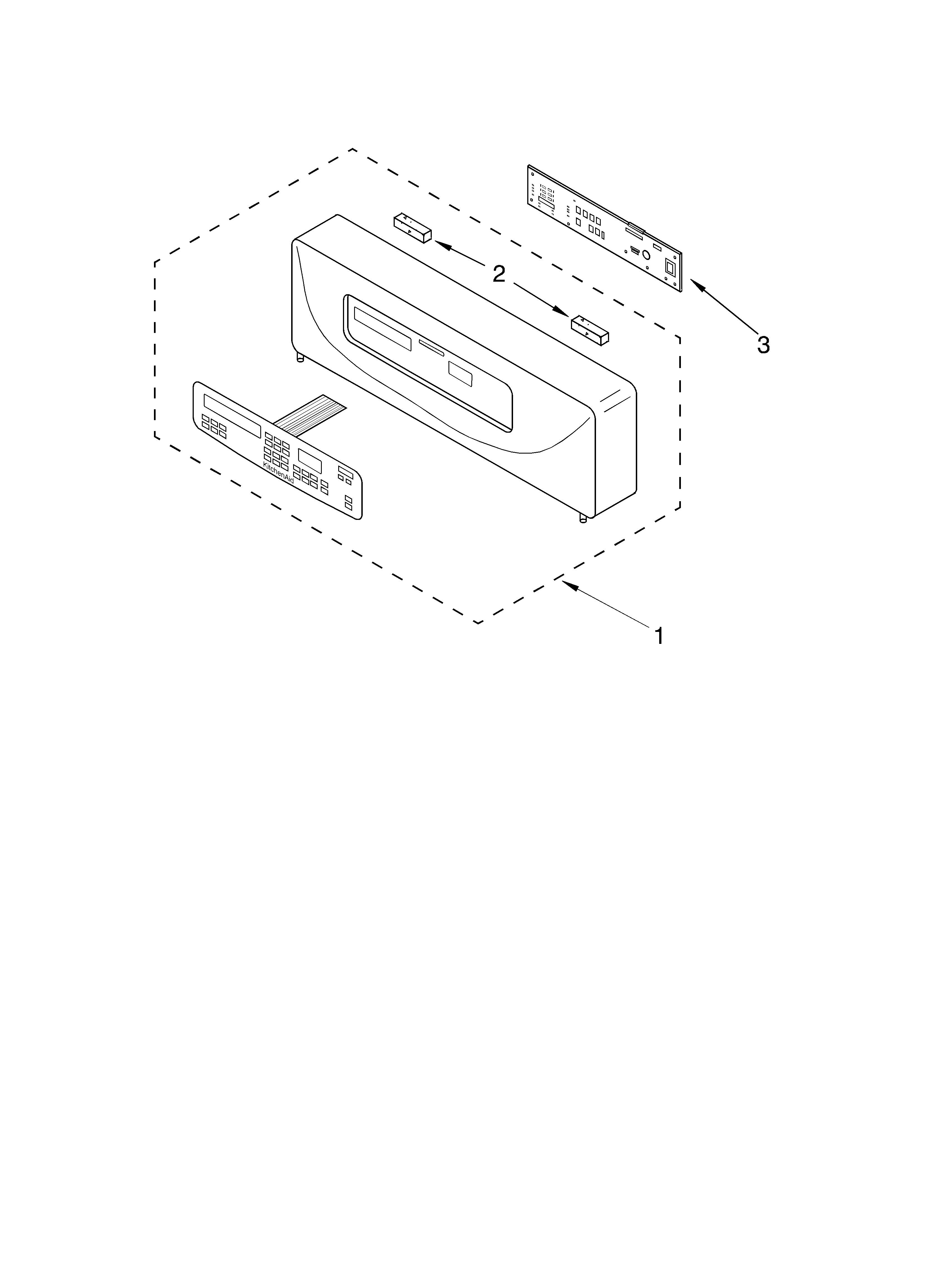 KitchenAid KEBS247DBL12 control panel diagram