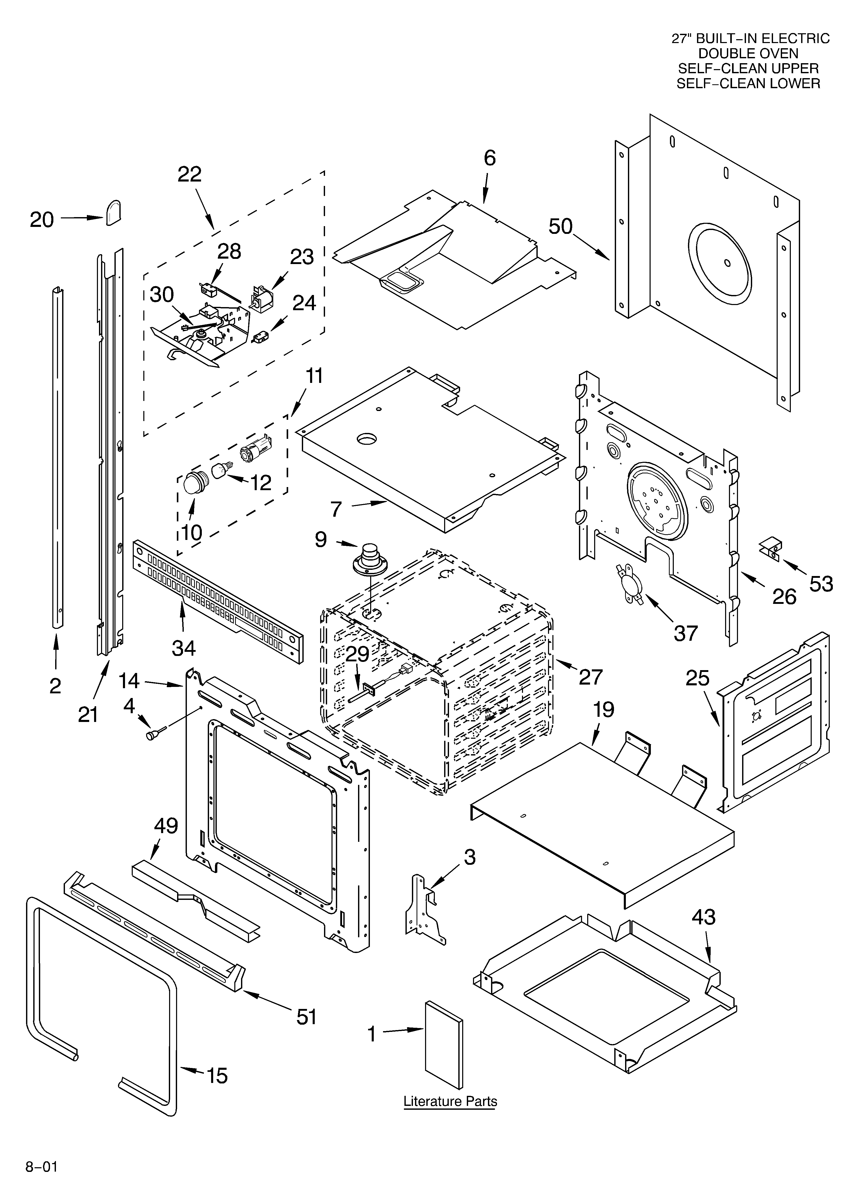 Whirlpool RBD276PDQ12 oven/literature diagram