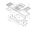 Whirlpool GS460LEKB0 drawer & broiler diagram