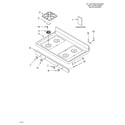 Whirlpool SF389LEKQ0 cooktop/literature diagram