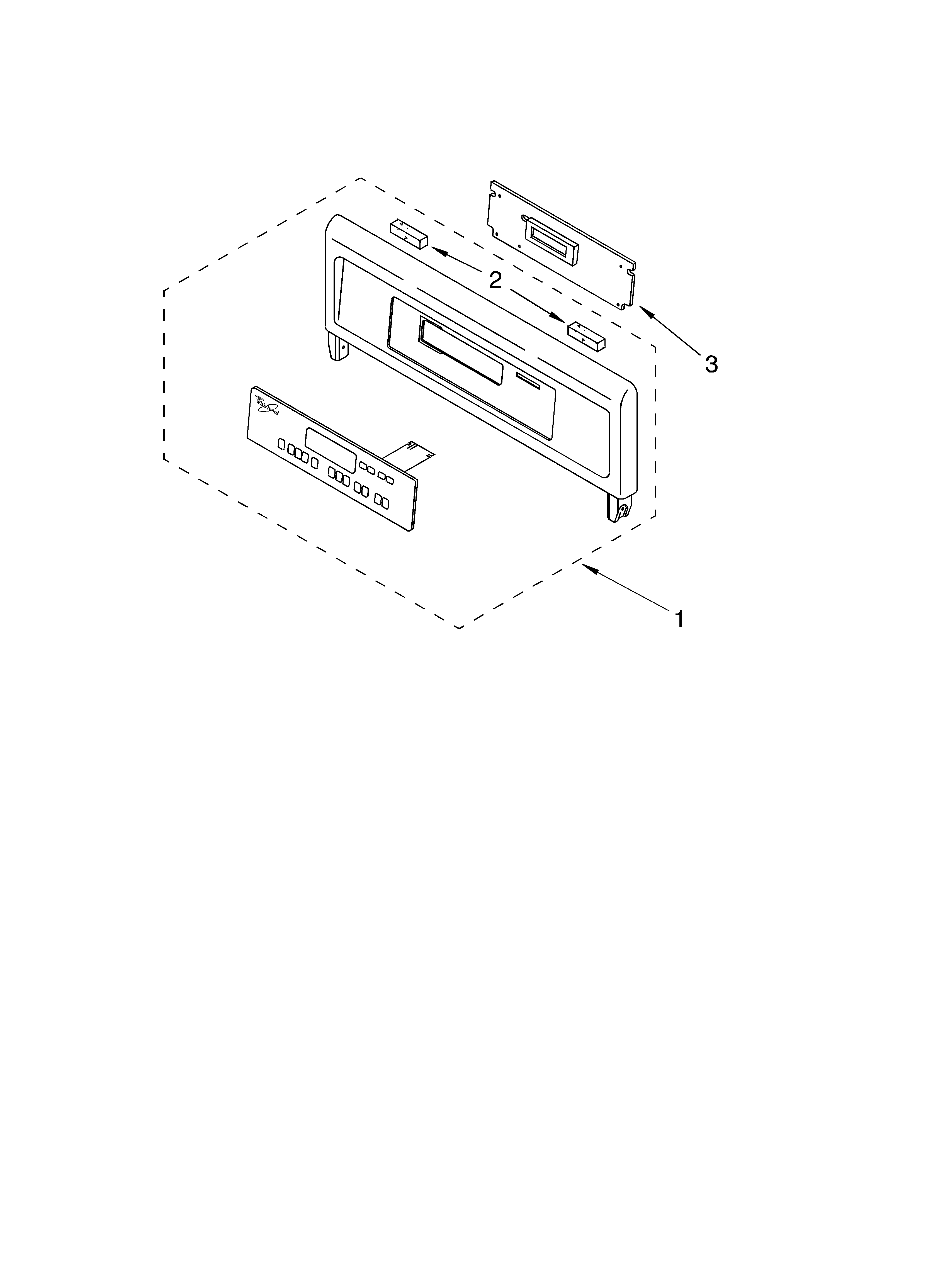 Whirlpool RBD306PDT12 control panel diagram