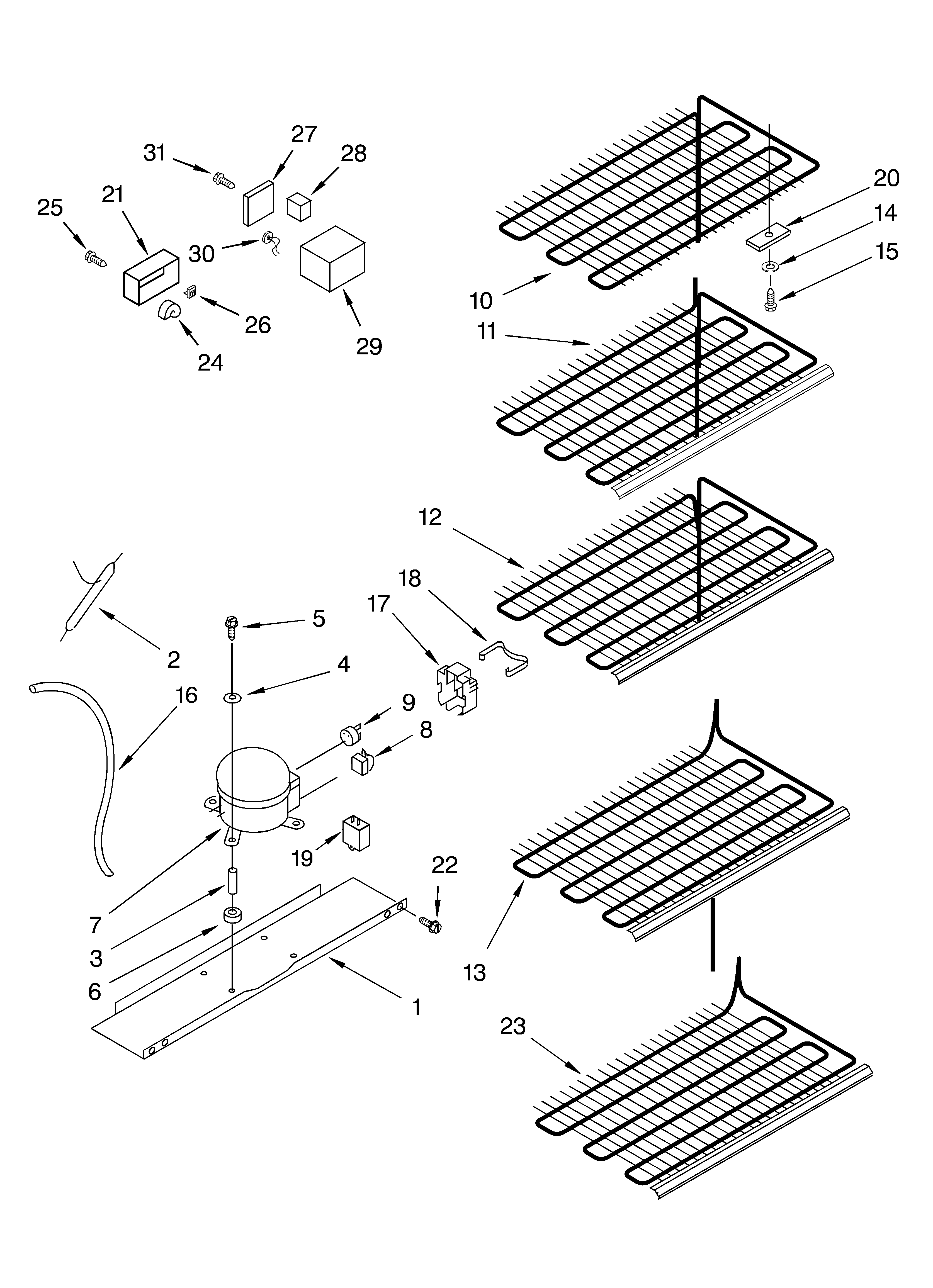 Whirlpool EV201FXJW00 unit diagram