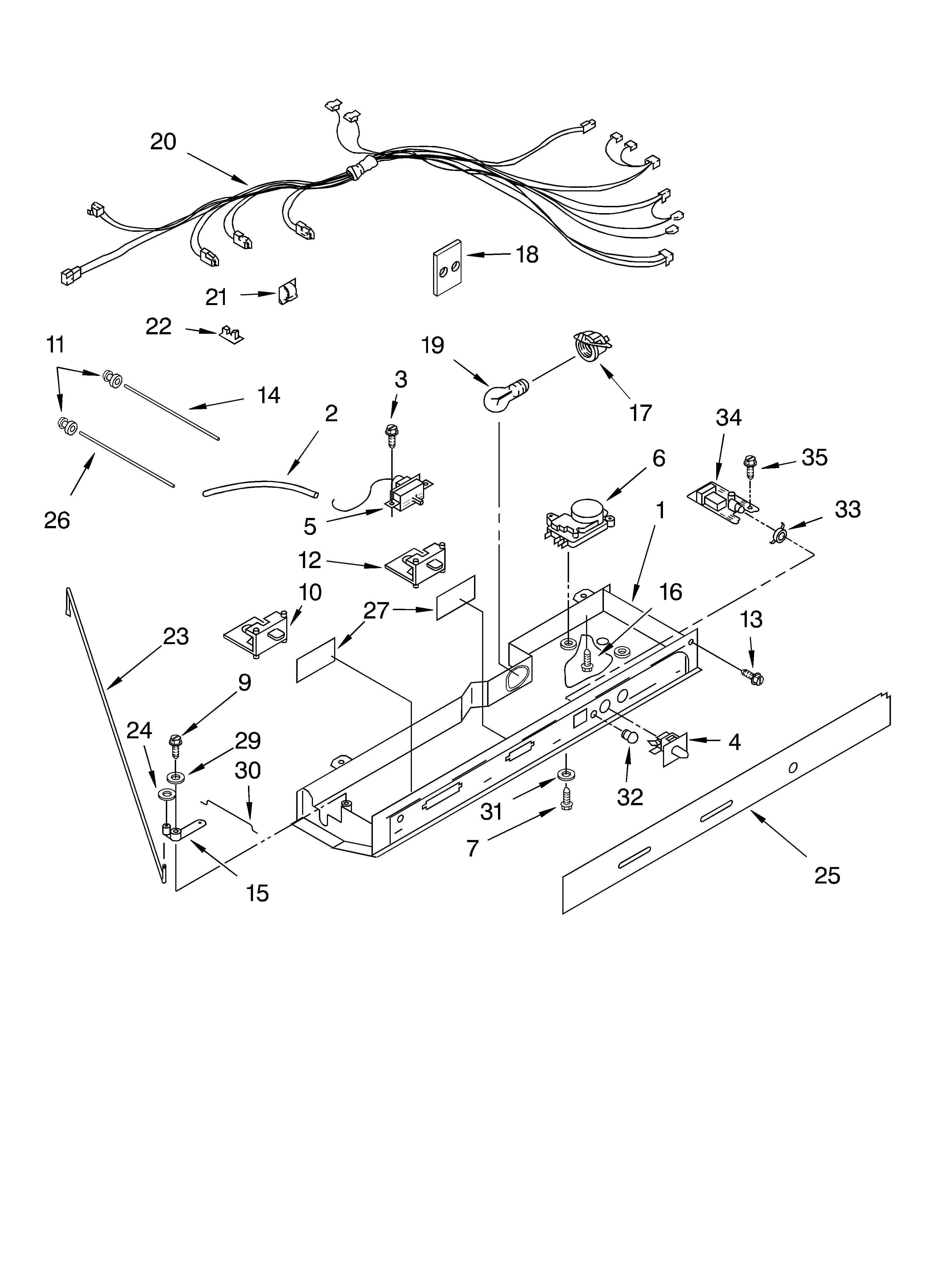 KitchenAid KSRD22FKBT01 control diagram