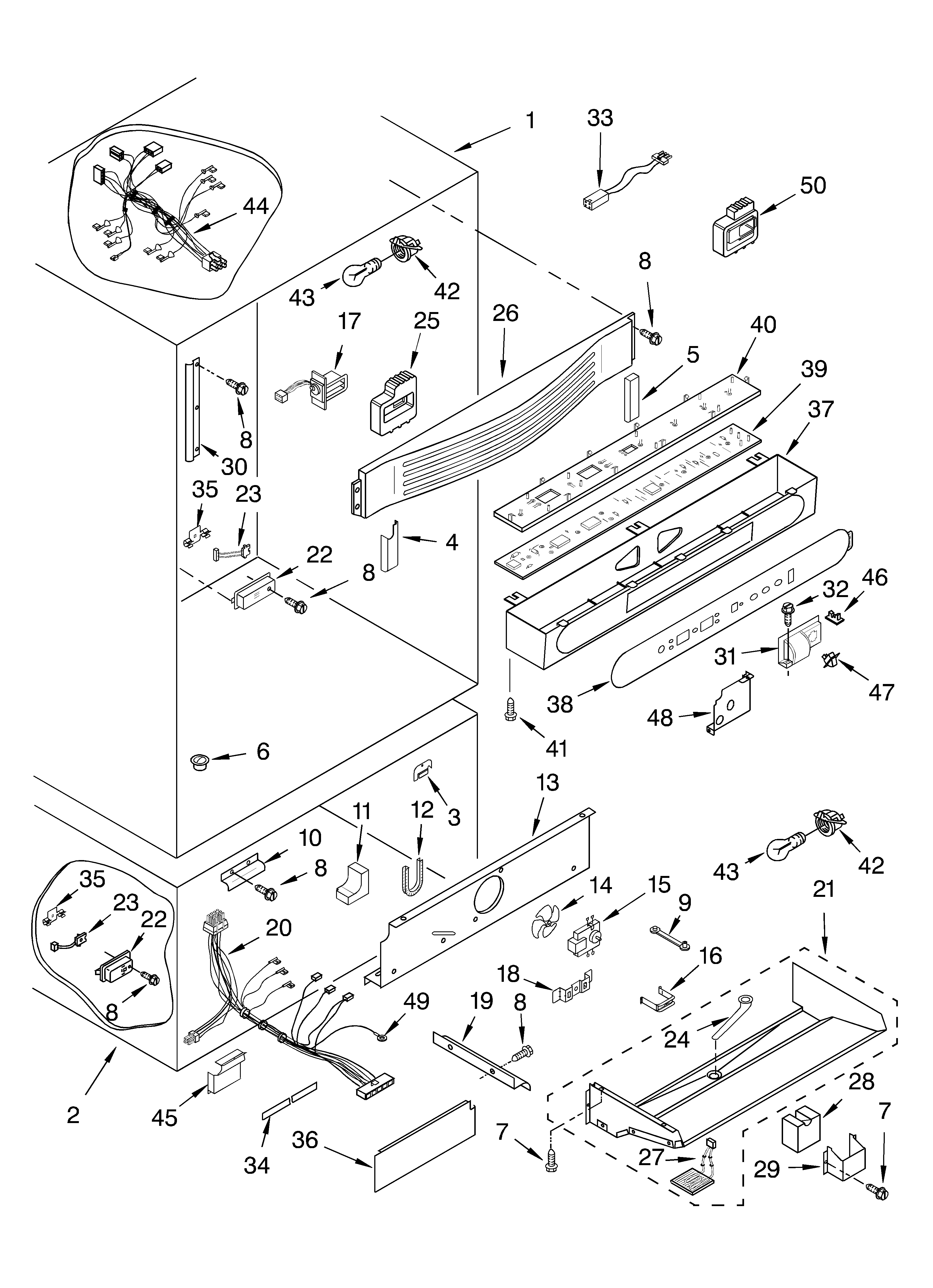 KitchenAid KBRC36FKU00 liner diagram