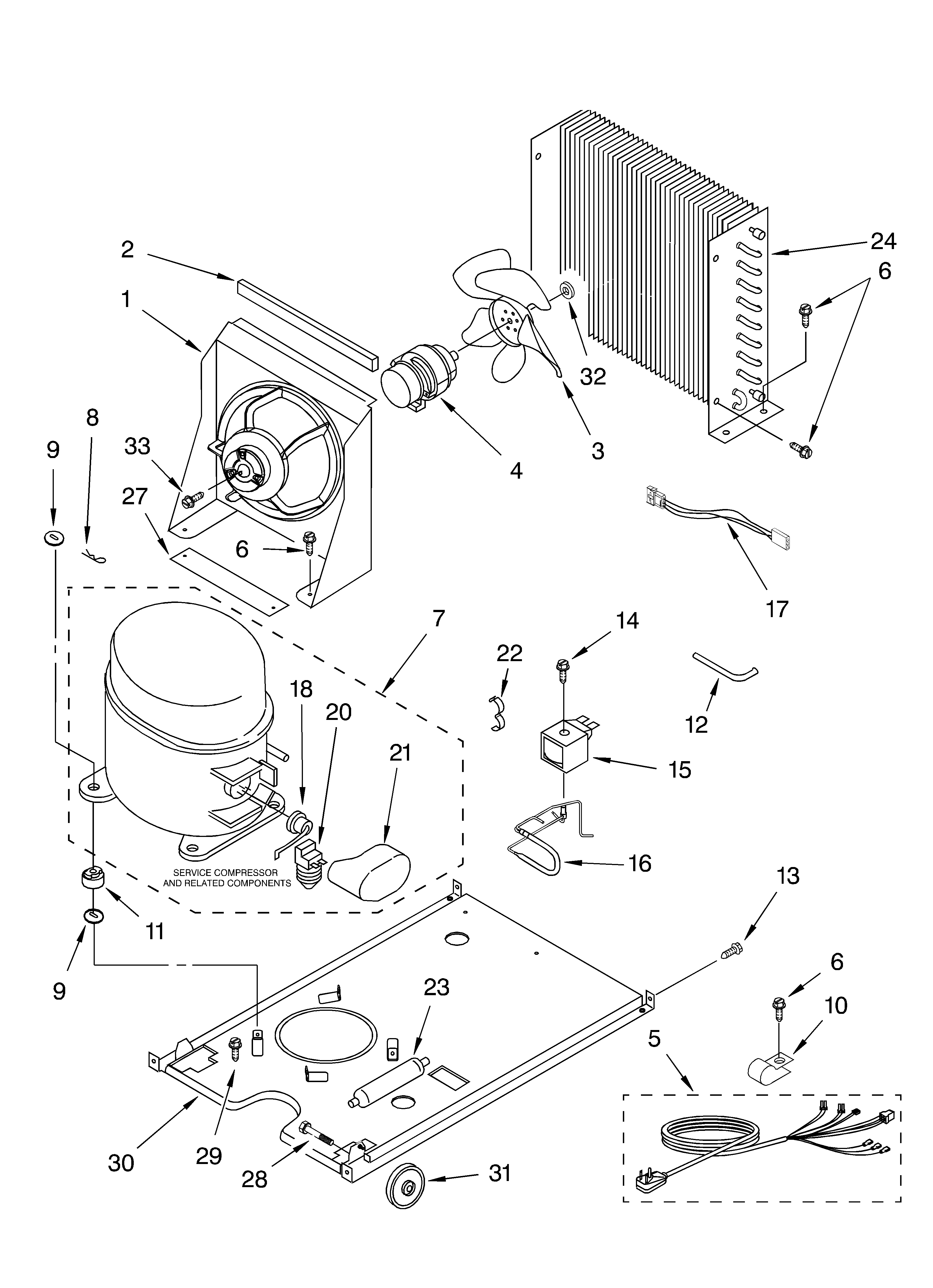 KitchenAid KUIS185JSS1 unit diagram