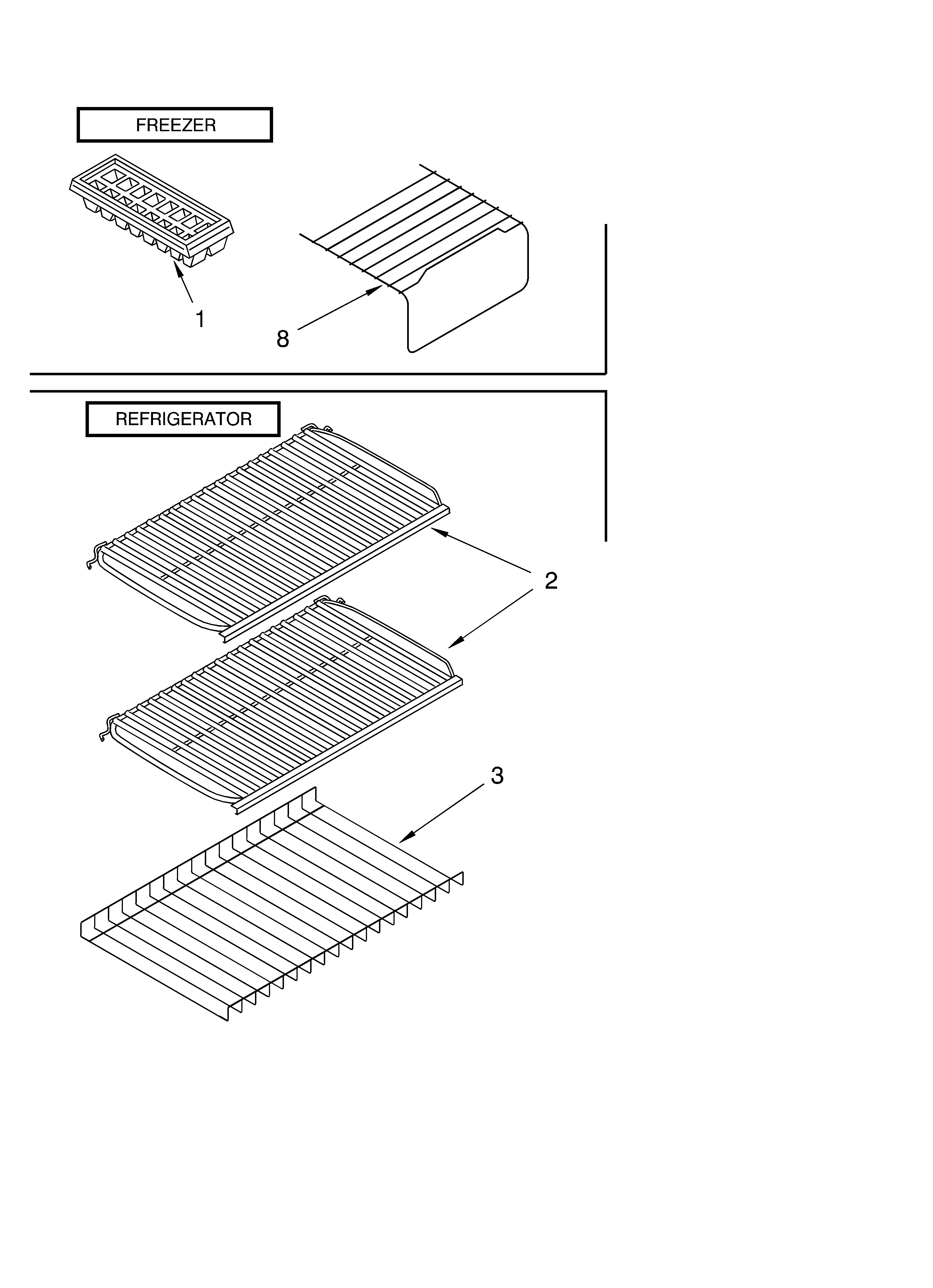 Whirlpool ET8WWKXKQ00 shelf/optional diagram