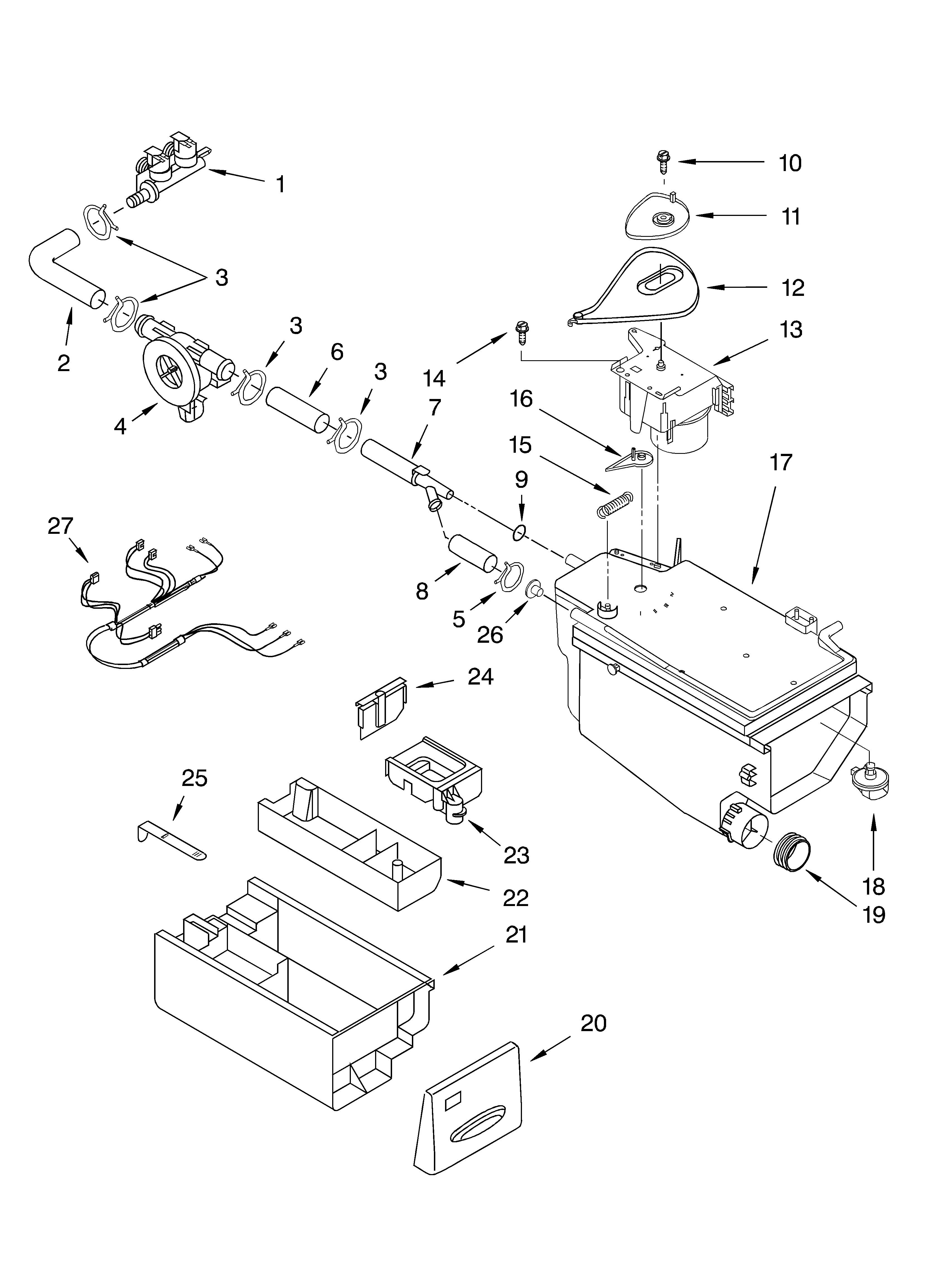 Whirlpool GHW9200LW dispenser diagram