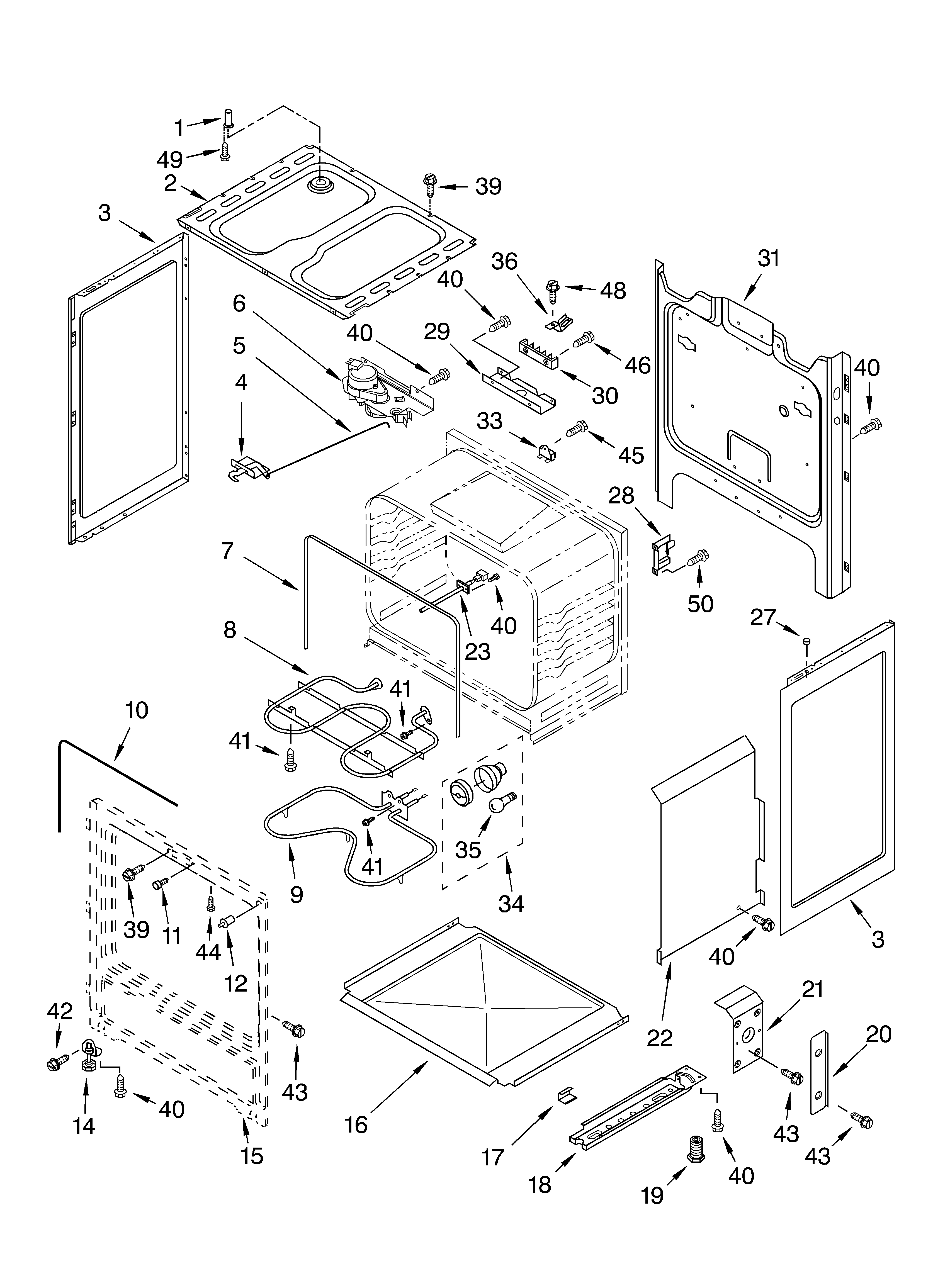 Whirlpool RF389LXKT0 chassis diagram