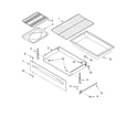Whirlpool RF389LXKT0 drawer and broiler diagram