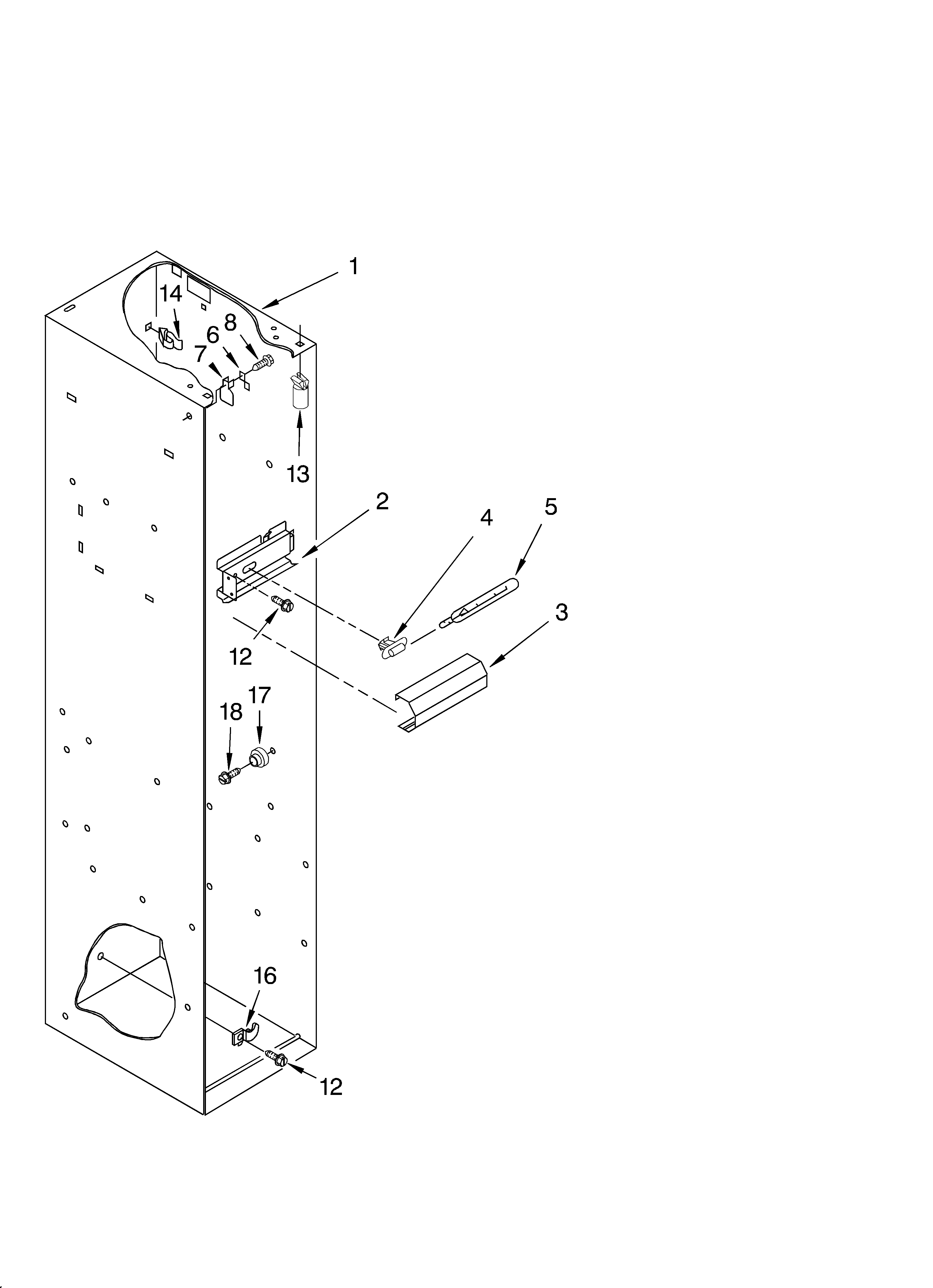 KitchenAid KSSS42QJX00 freezer liner diagram