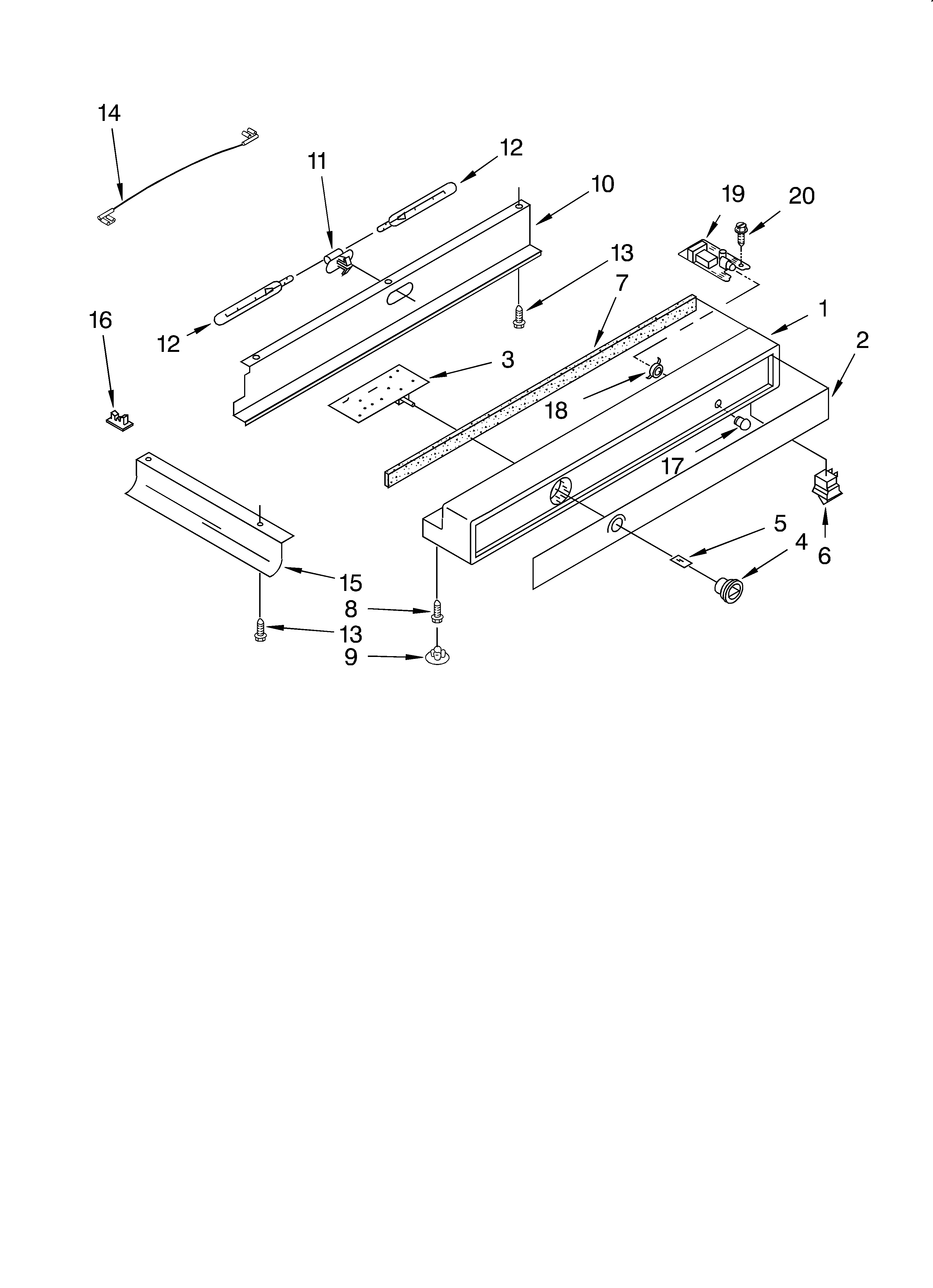 KitchenAid KSSS42QJX00 refrigerator control panel diagram
