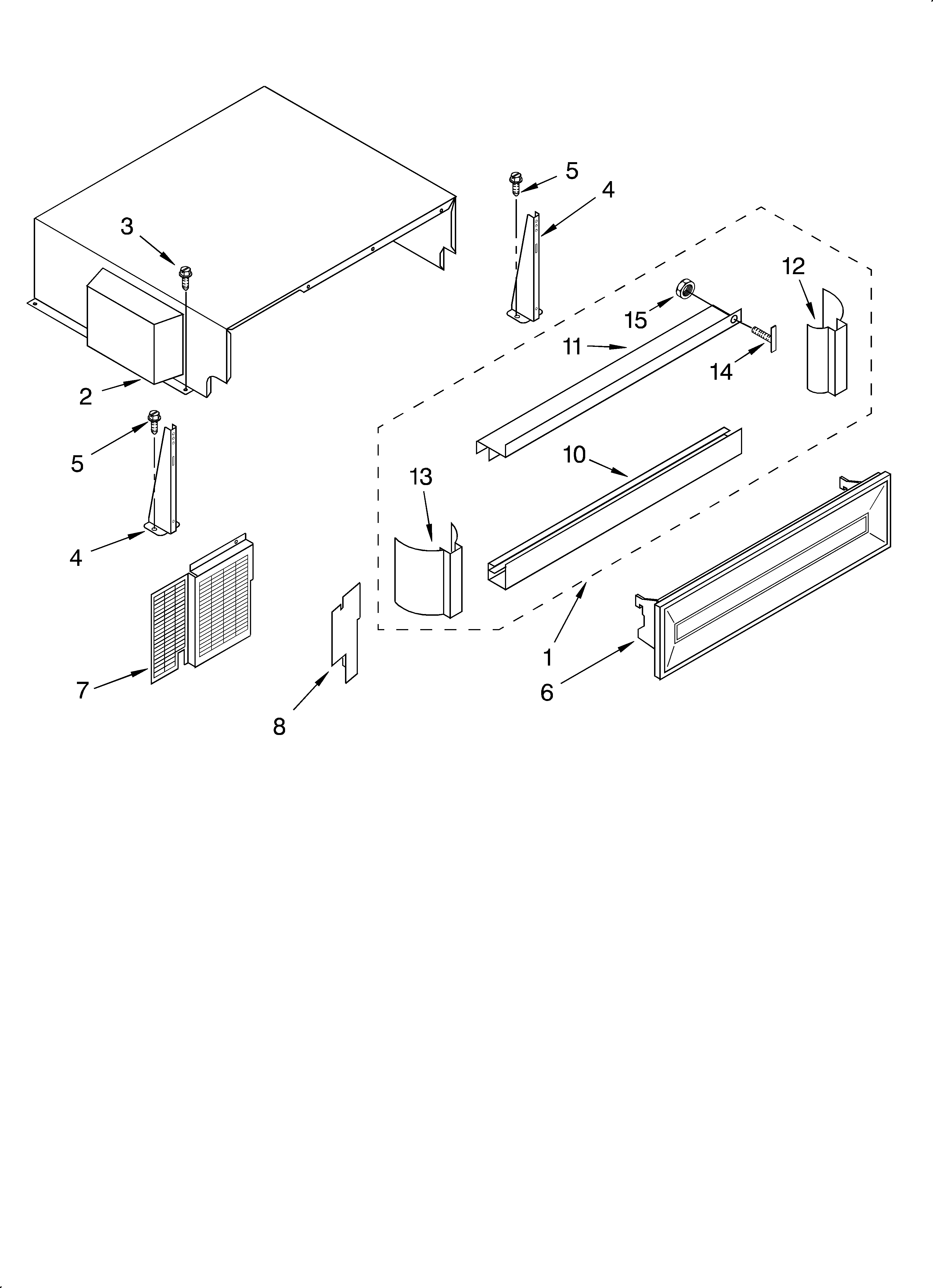 KitchenAid KSSS42QJX00 top grille and unit cover diagram