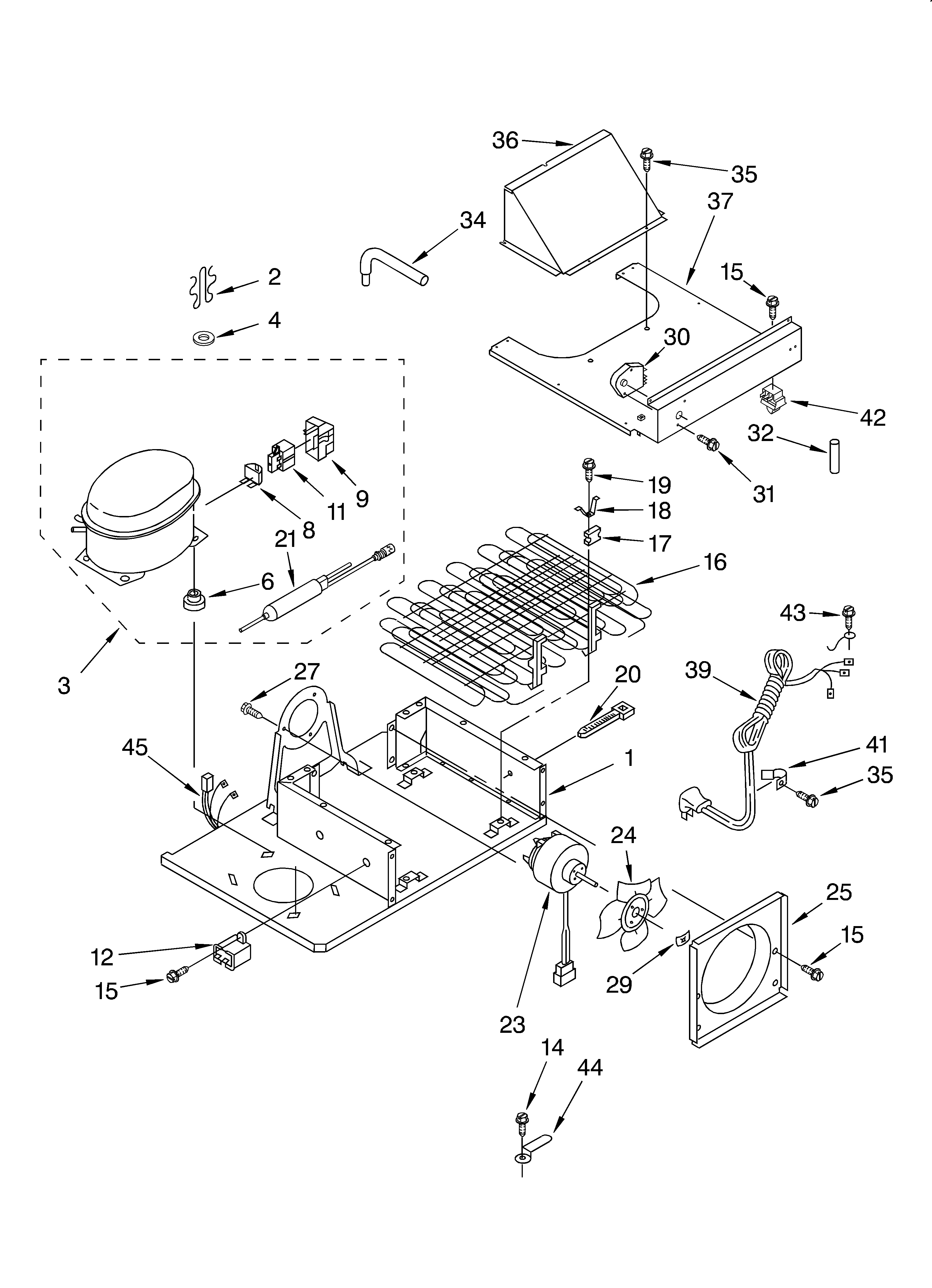 KitchenAid KSSS42QJX00 upper unit diagram