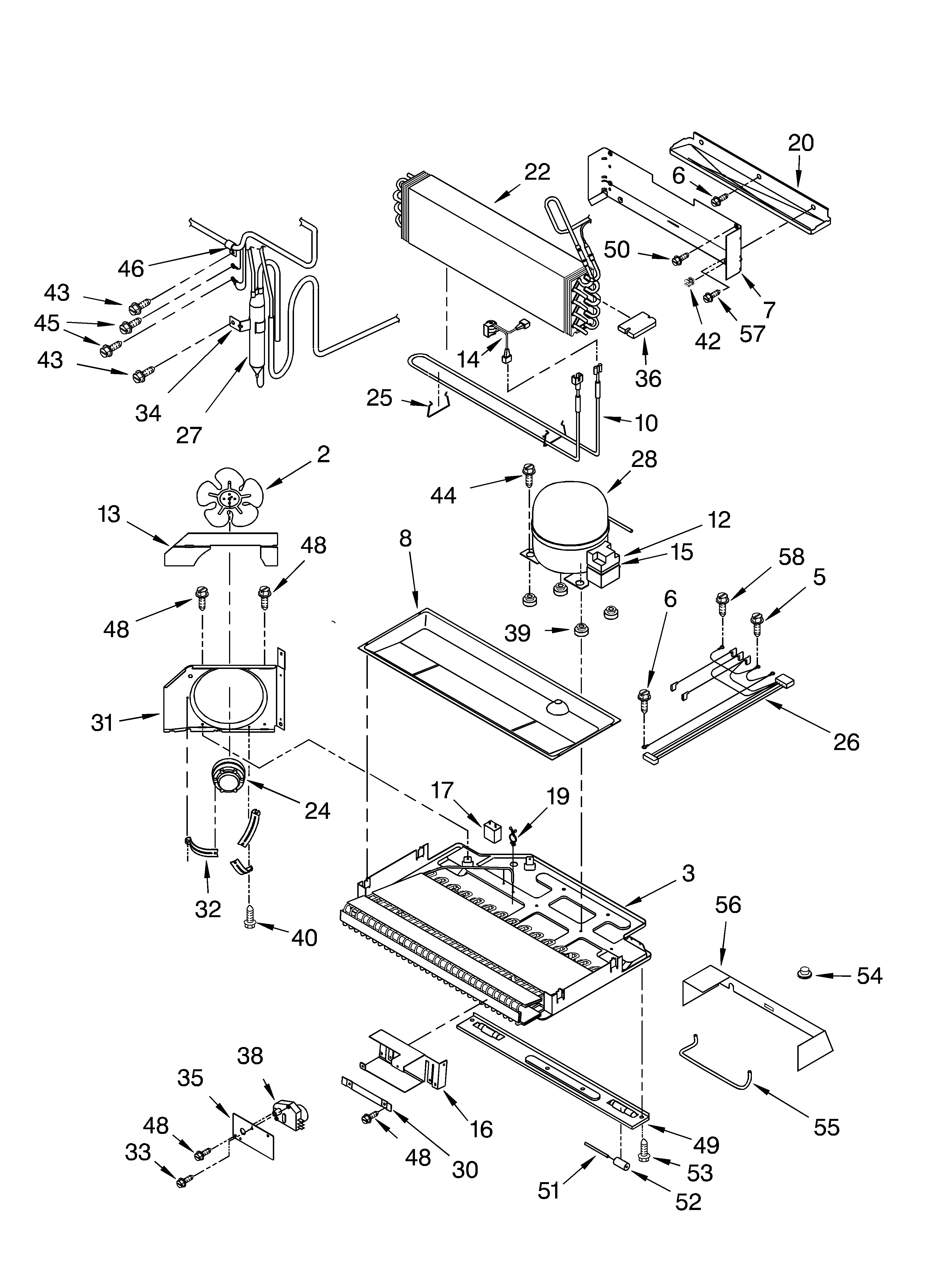 KitchenAid KBRS22KKBL00 unit diagram