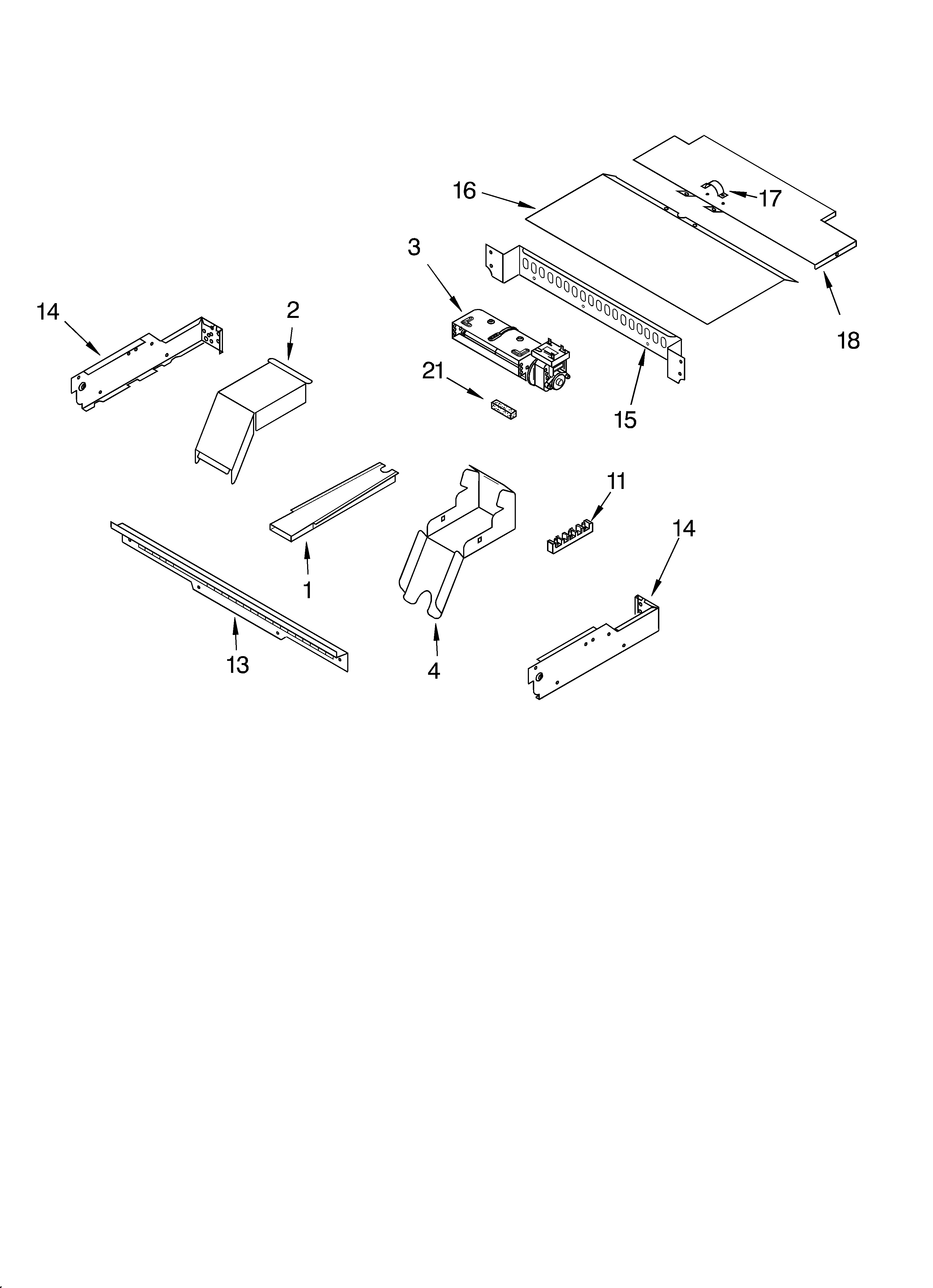 Whirlpool GBS307PDS6 top venting/optional diagram