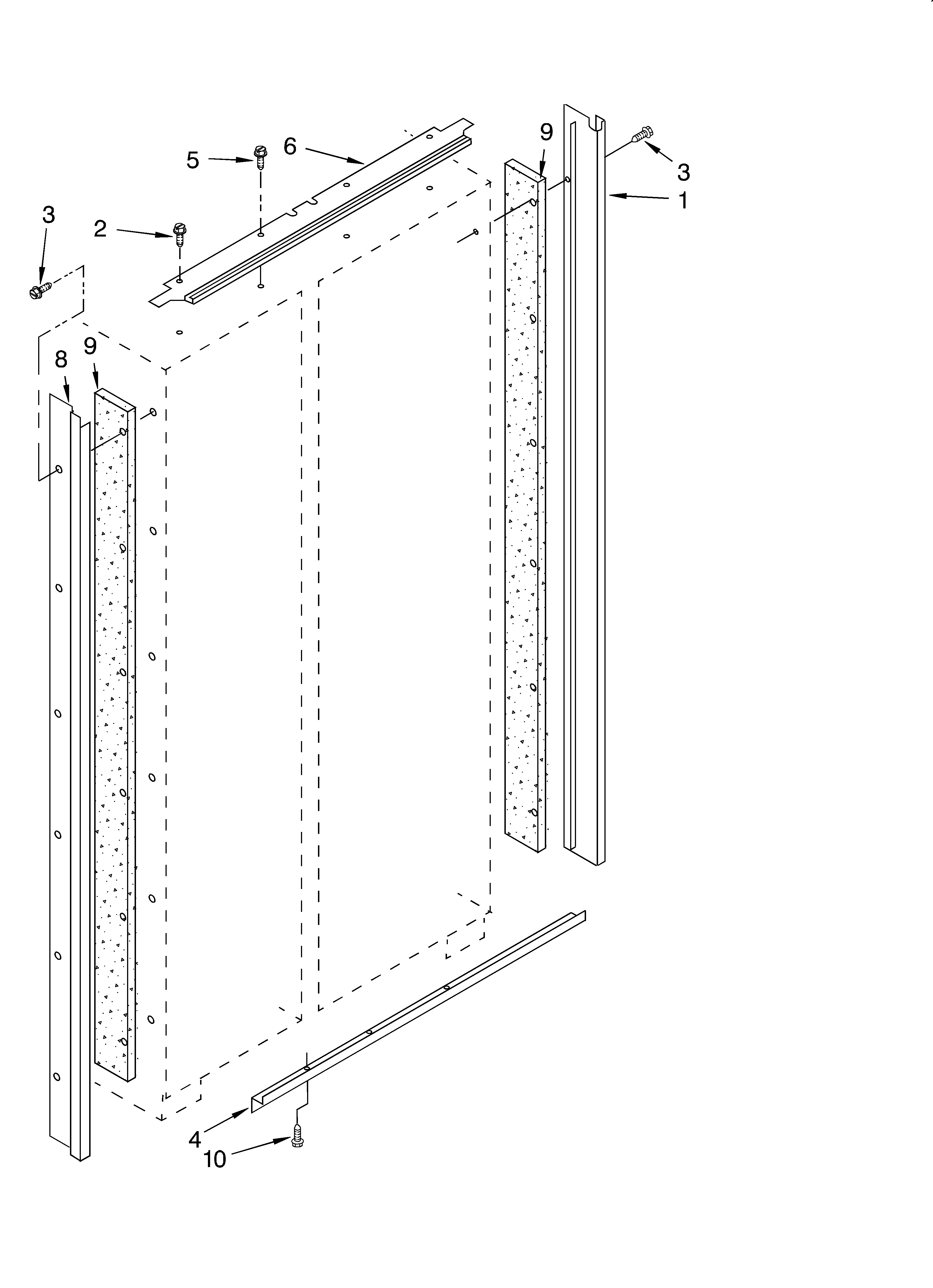 KitchenAid KSSC42FJB00 cabinet trim diagram