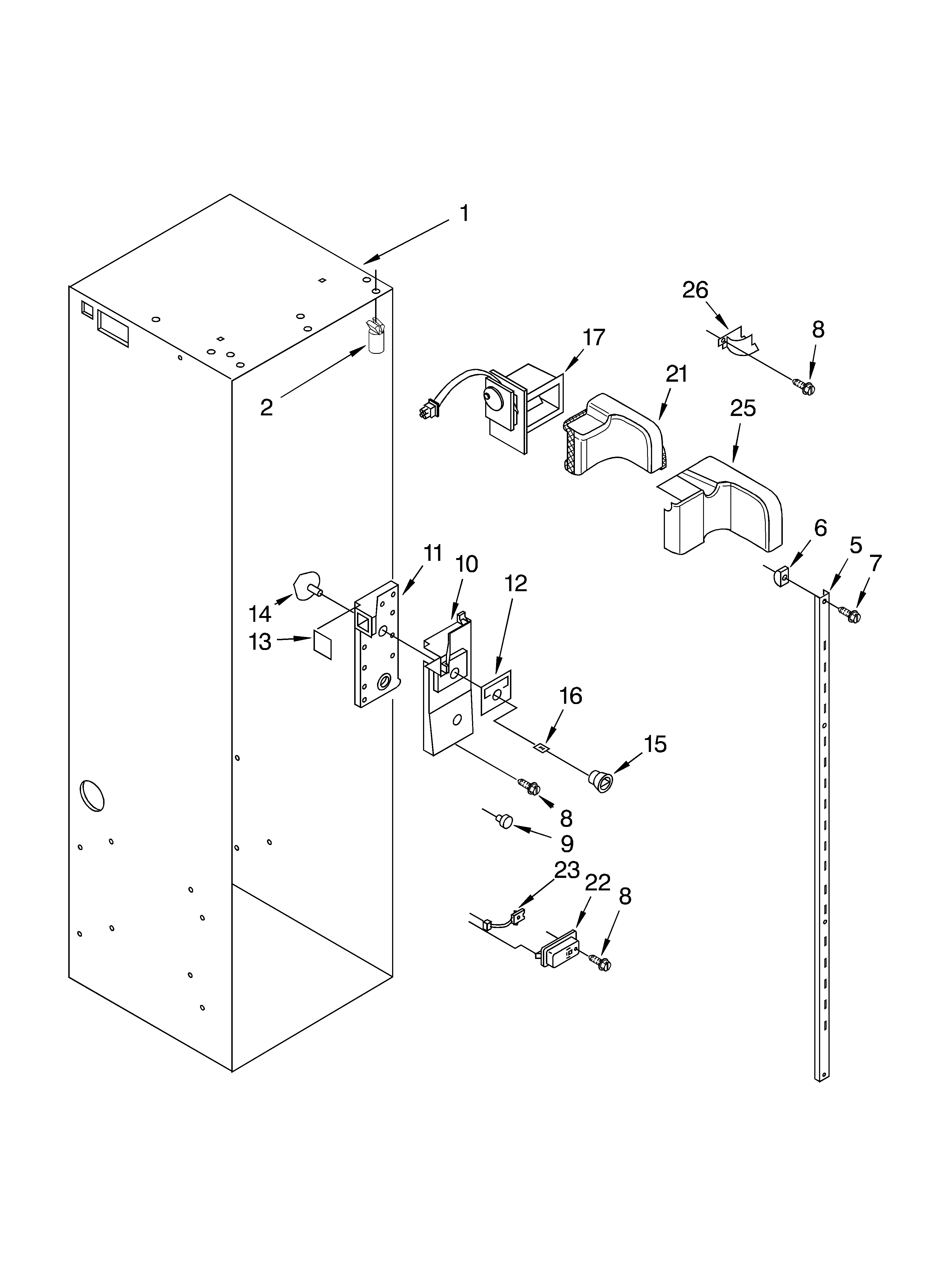 KitchenAid KSSC42FJB00 refrigerator liner diagram
