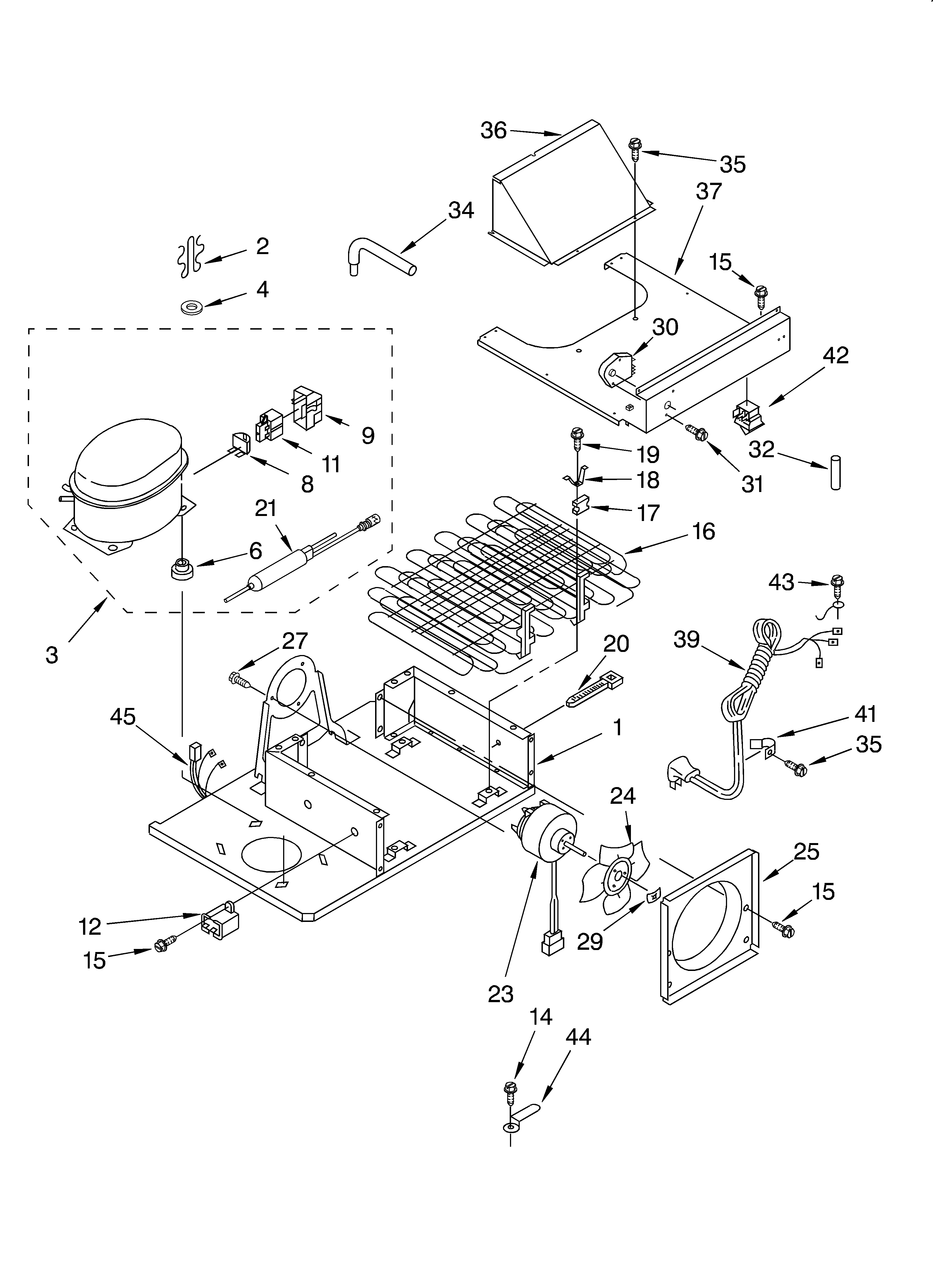 KitchenAid KSSC42FJB00 upper unit diagram