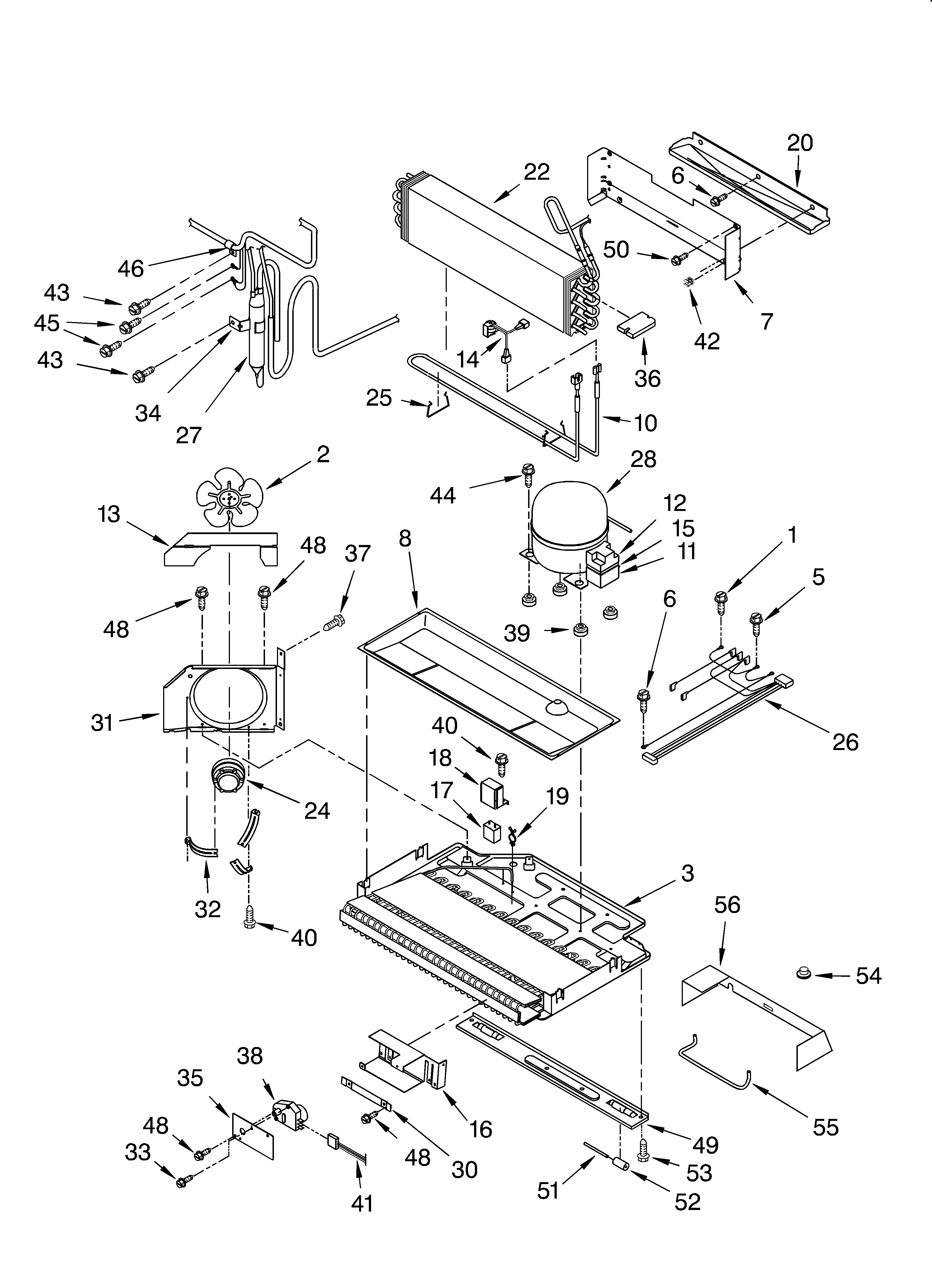 KitchenAid KBRS22KGBL3 unit diagram