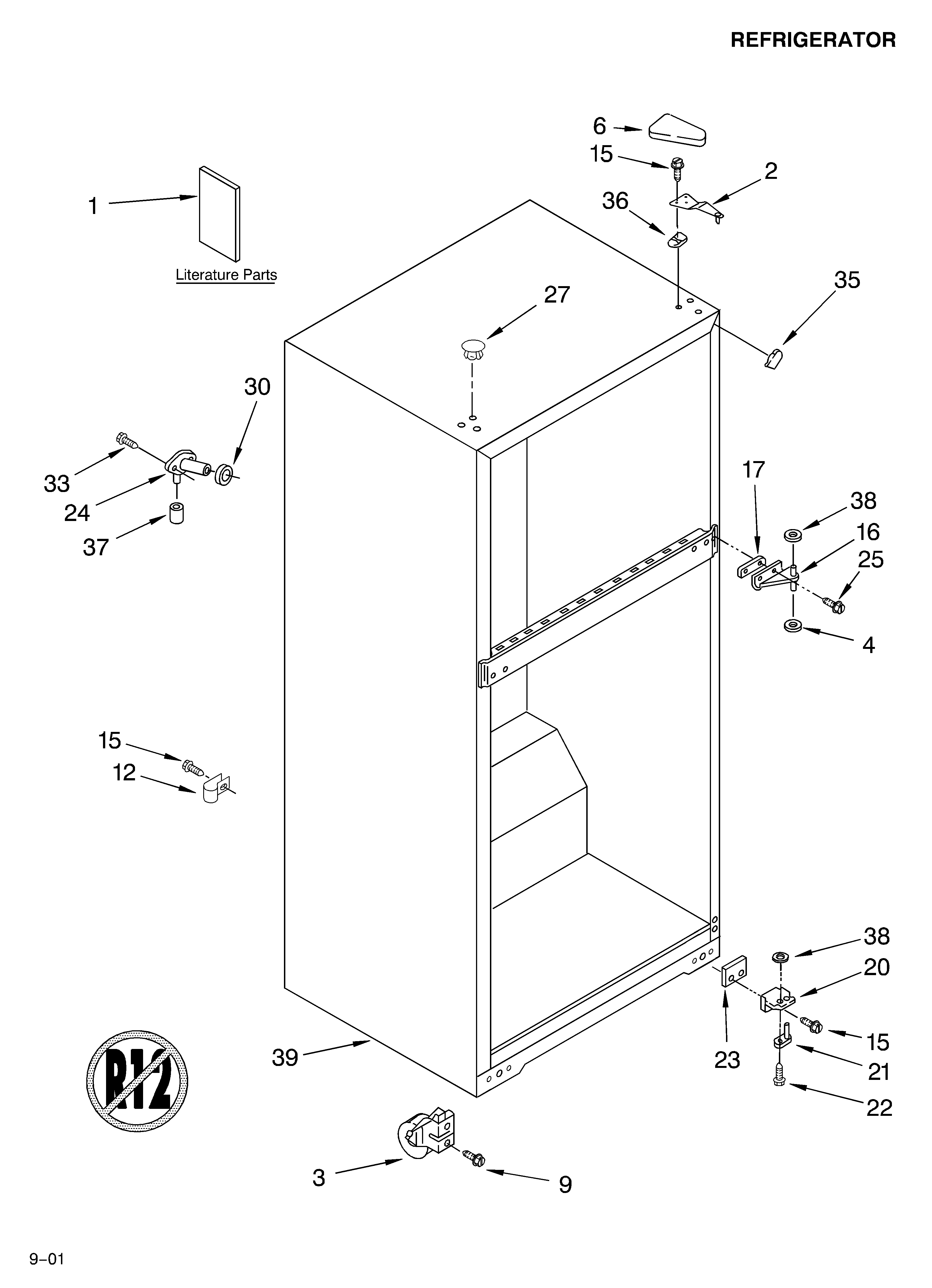 Kirkland ST14CKXKQ00 cabinet/literature diagram