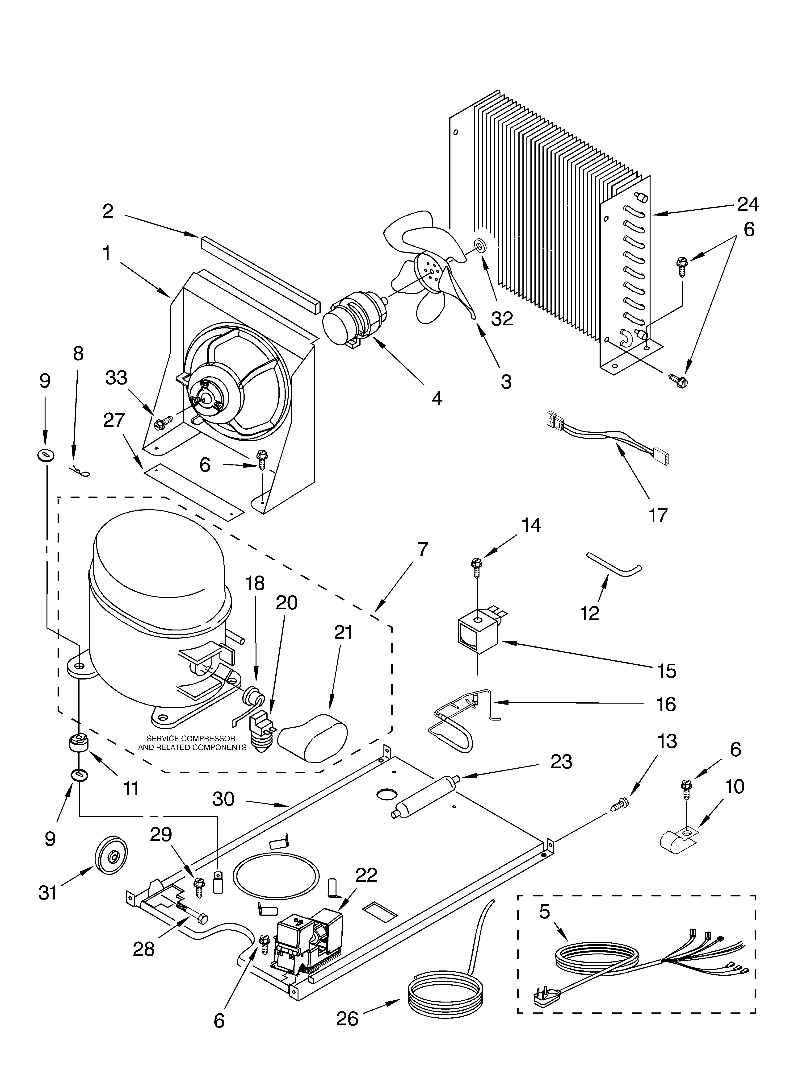 KitchenAid KUIS155HPB2 unit diagram