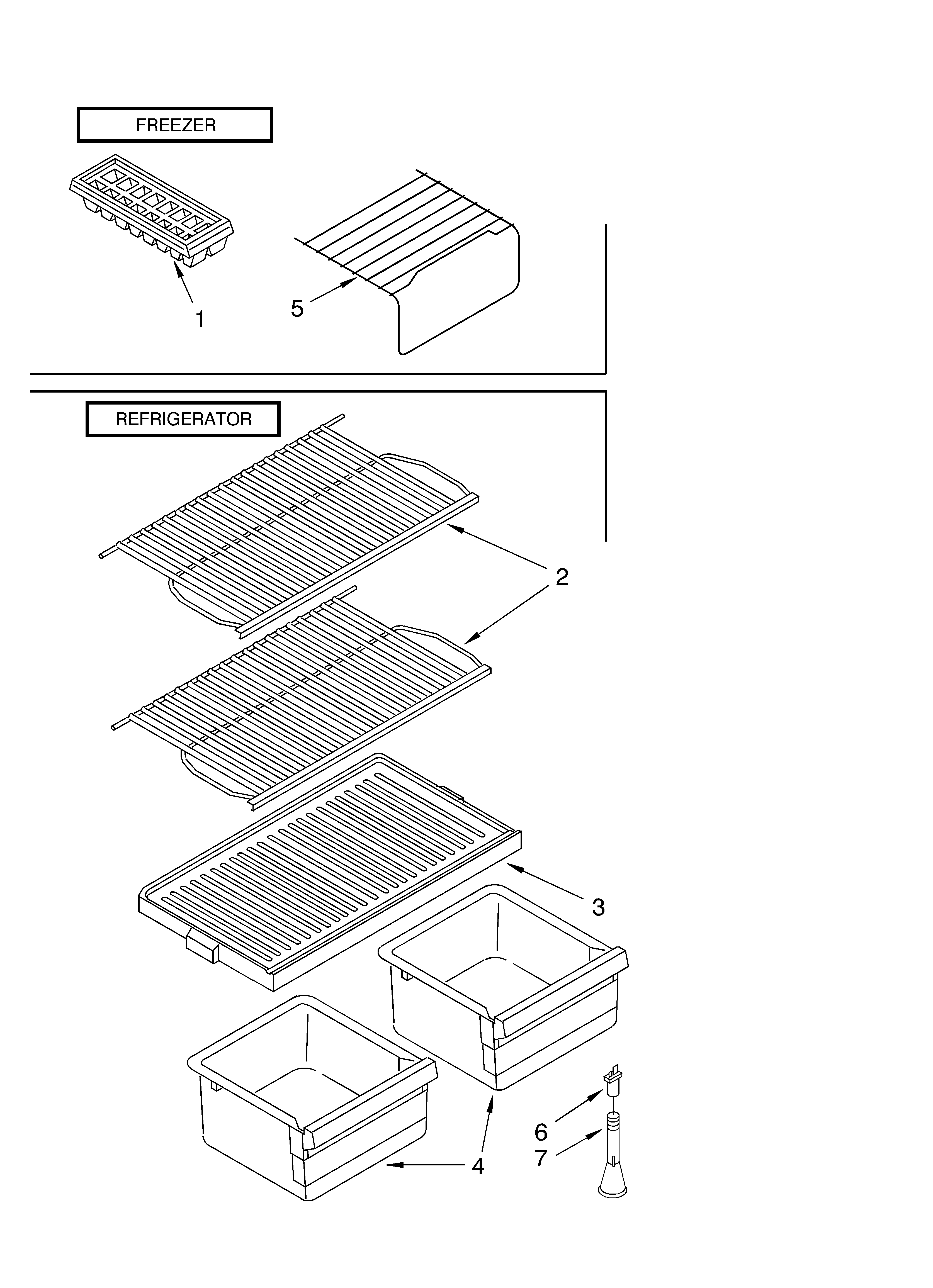Crosley CT14NKXKT00 shelf/optional diagram