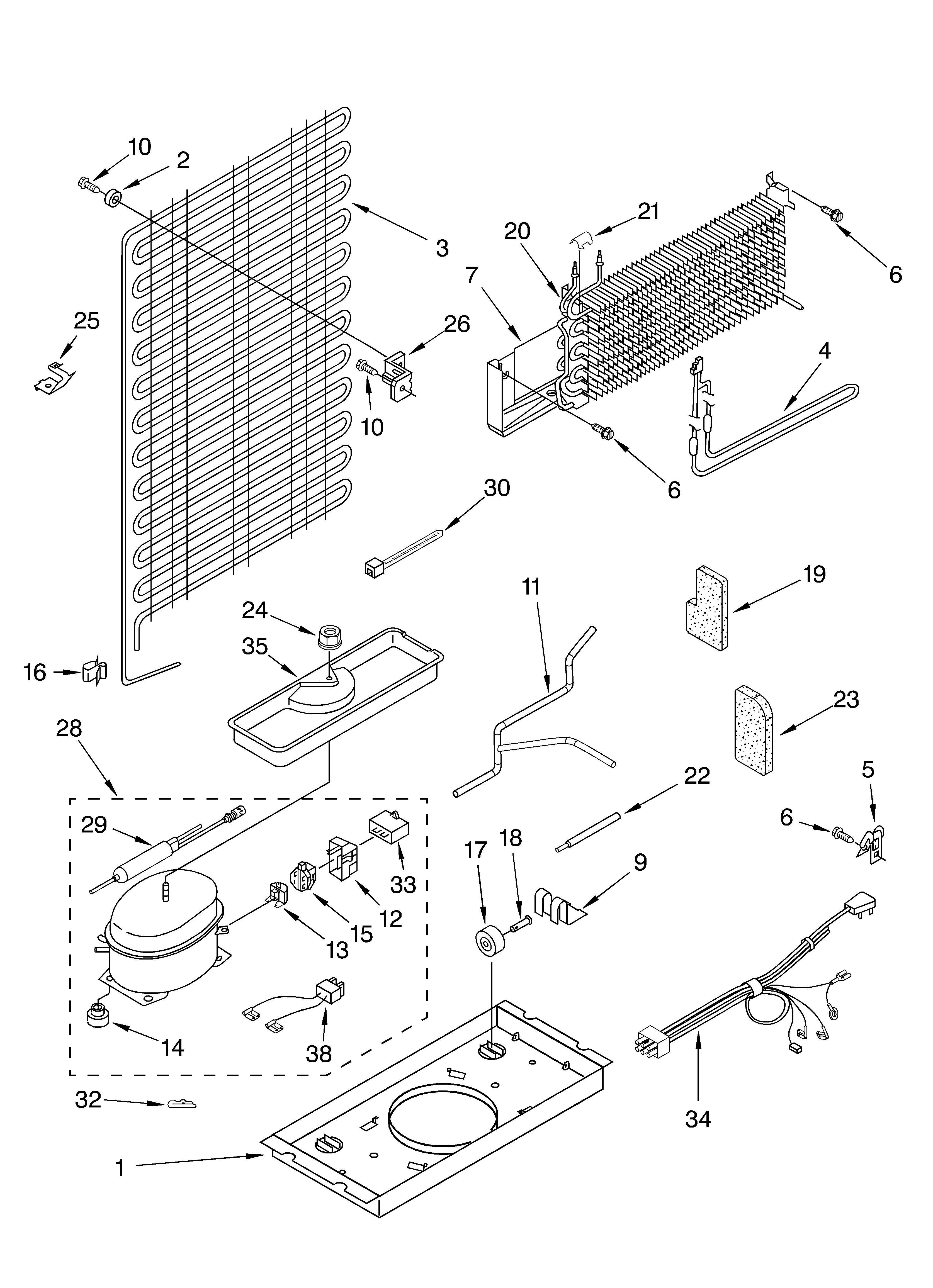 Roper RT14BKXKQ00 unit diagram