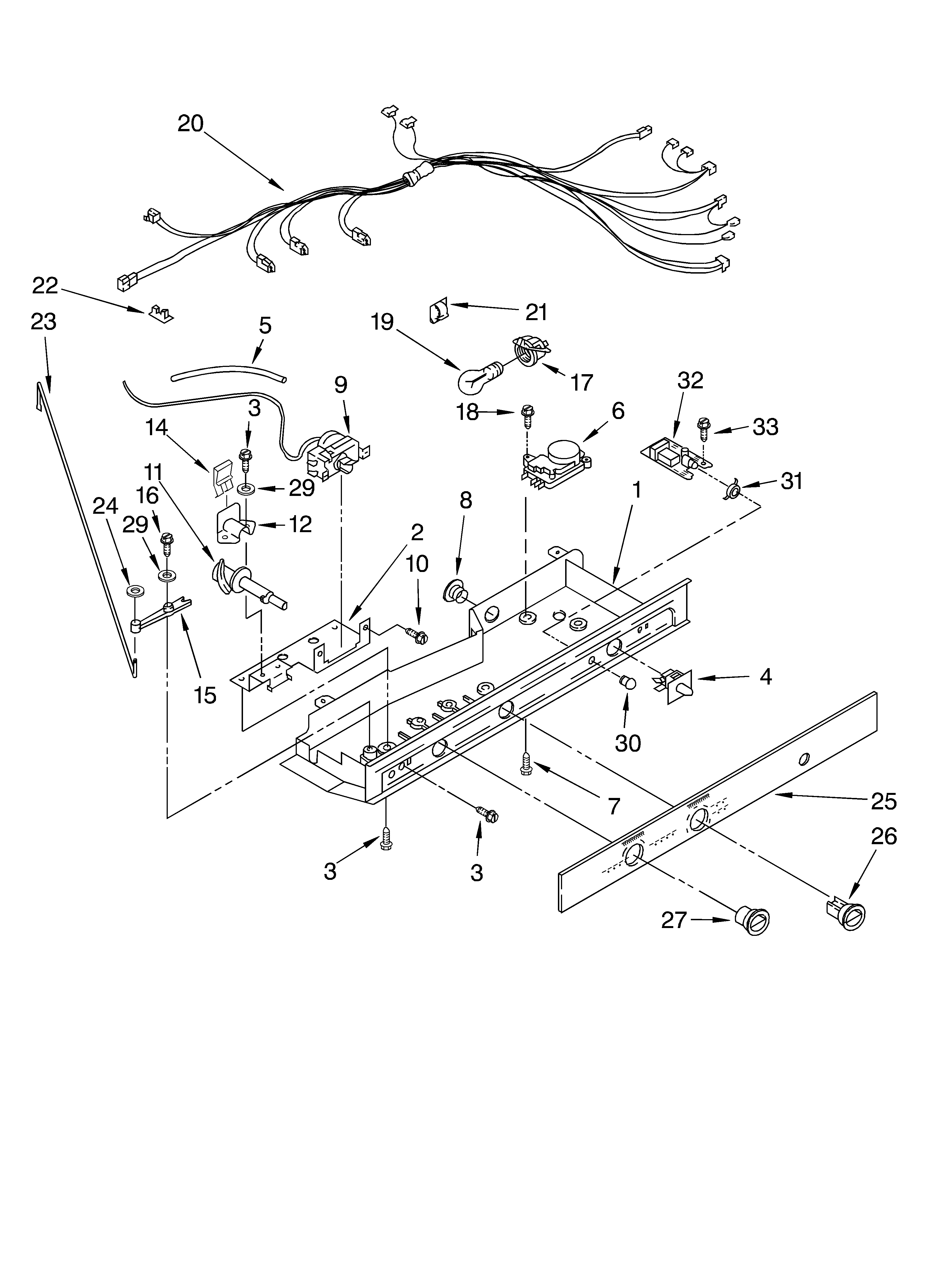 Whirlpool GD22SFXHS05 control/optional diagram