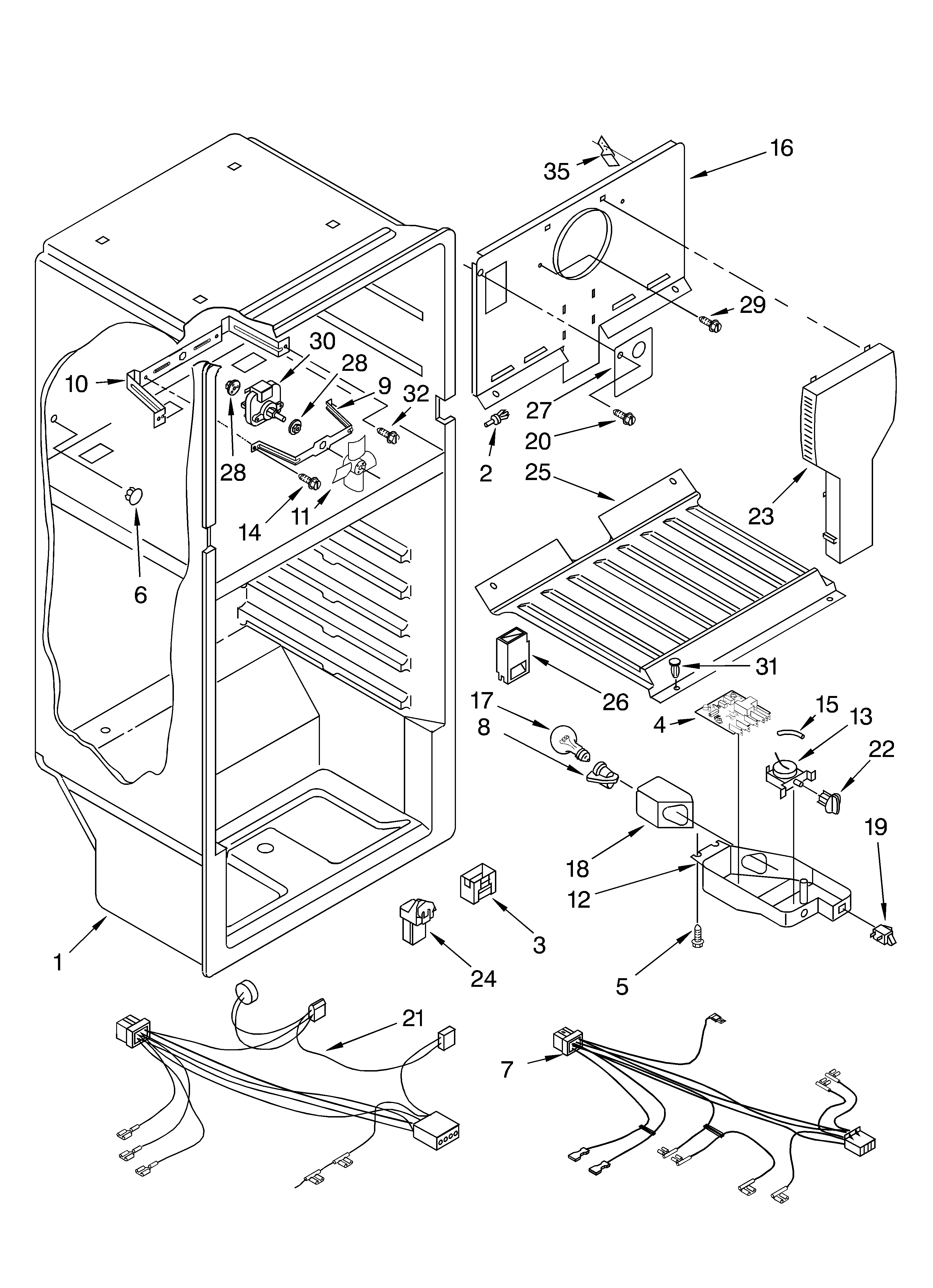 Whirlpool ET5WSEXKZ00 liner diagram