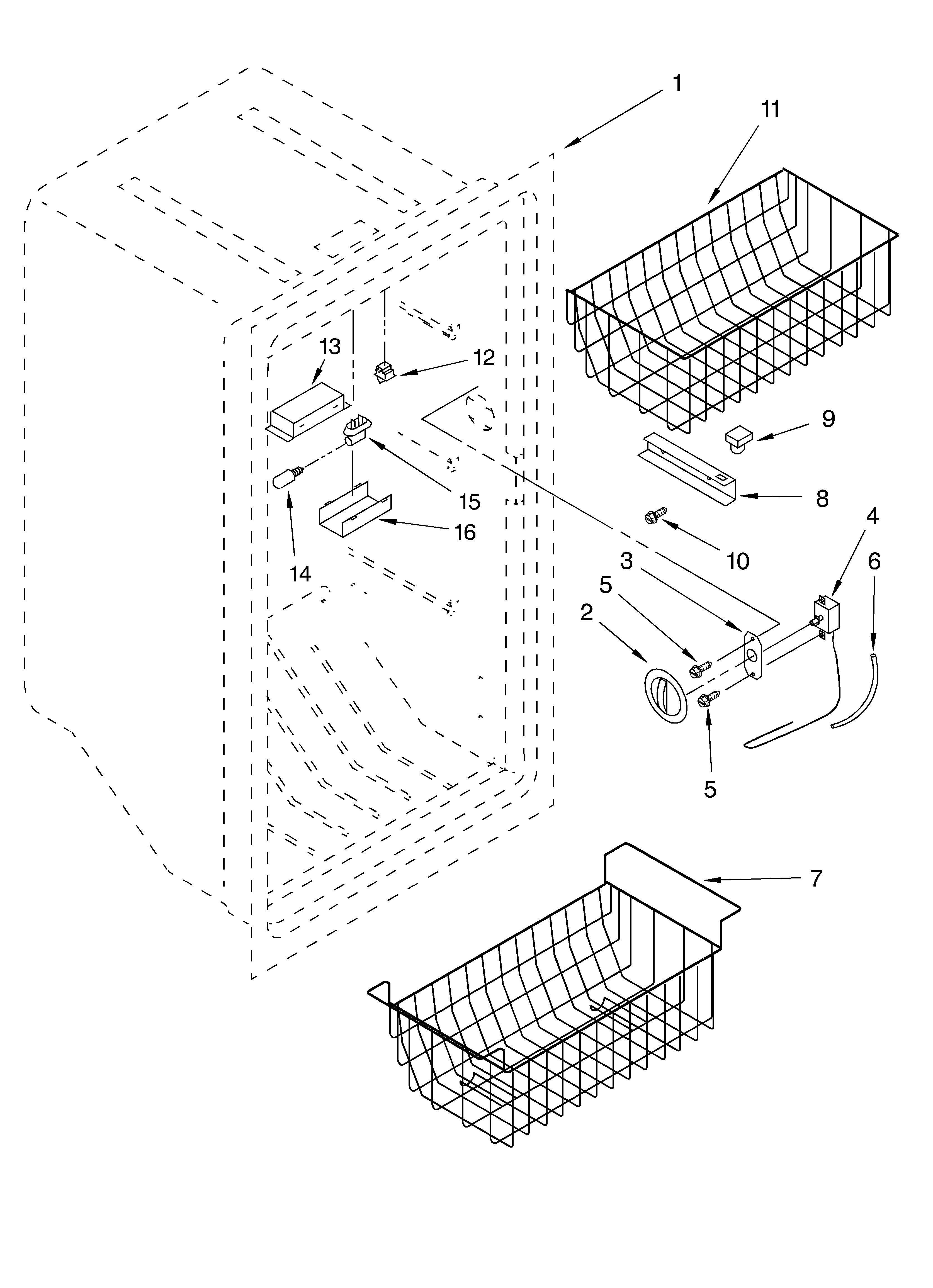 Whirlpool EV250FXKQ00 liner diagram