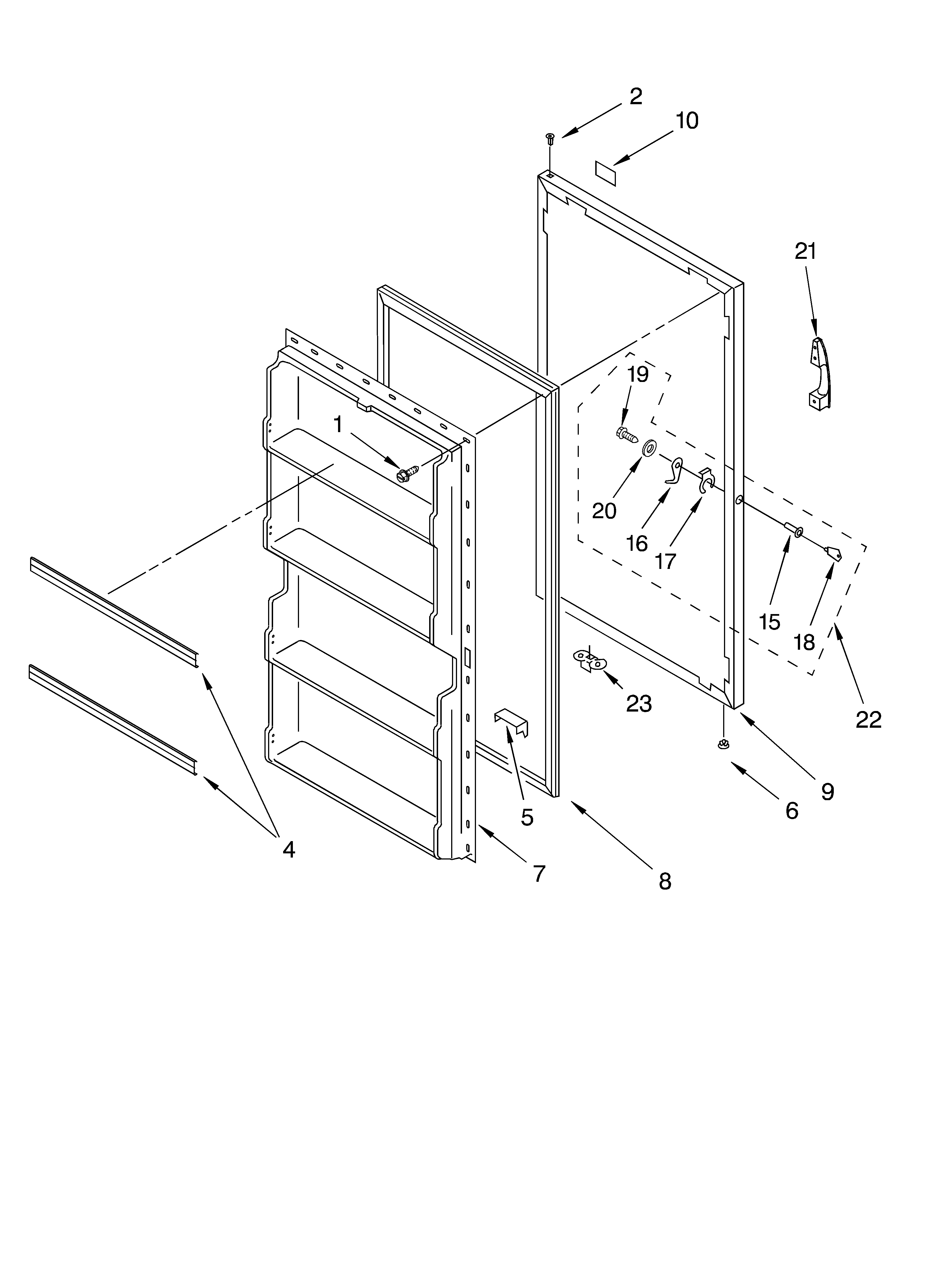 Whirlpool EV250FXKQ00 door/optional diagram
