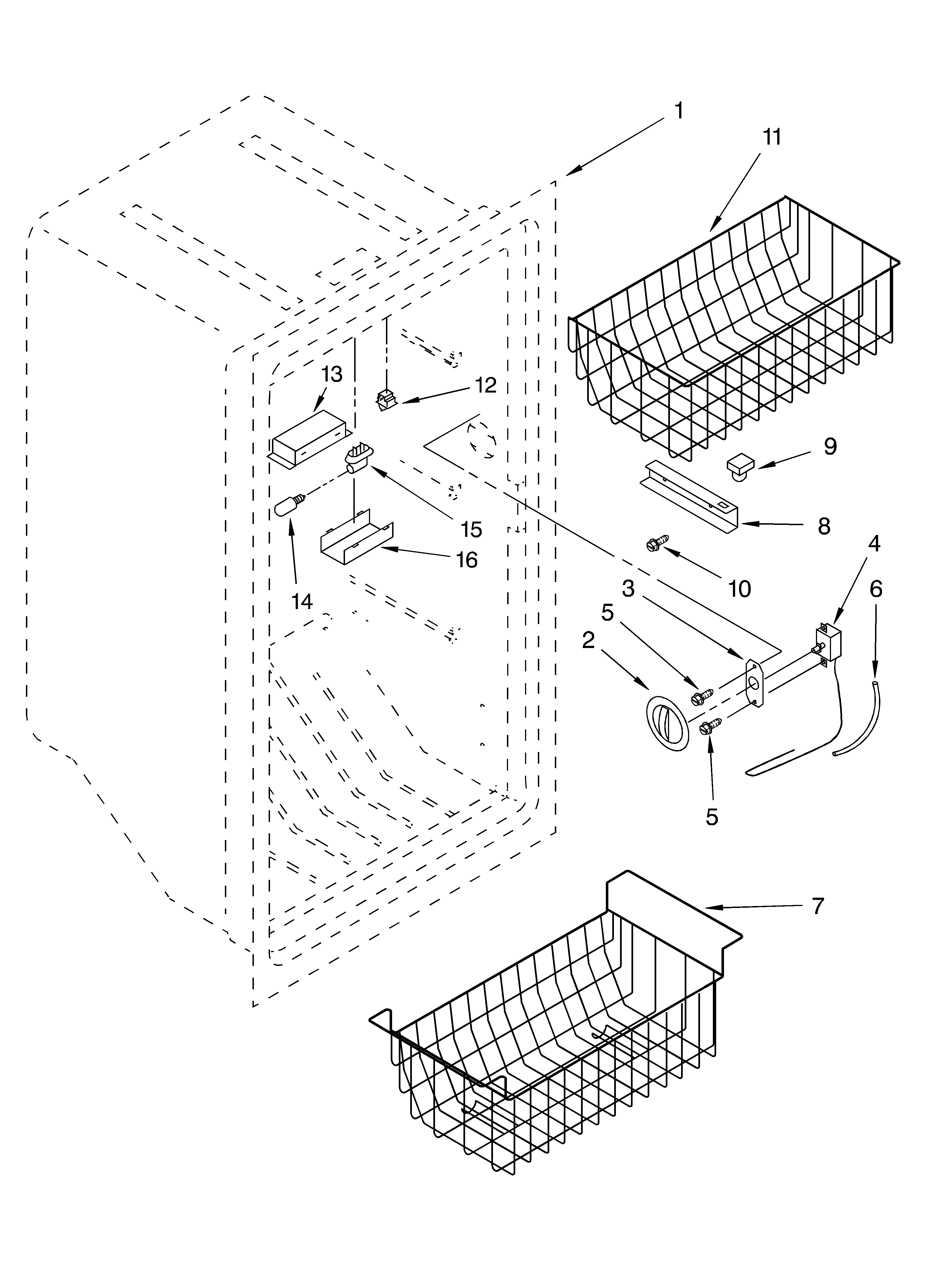Whirlpool EV250FXKQ01 liner diagram