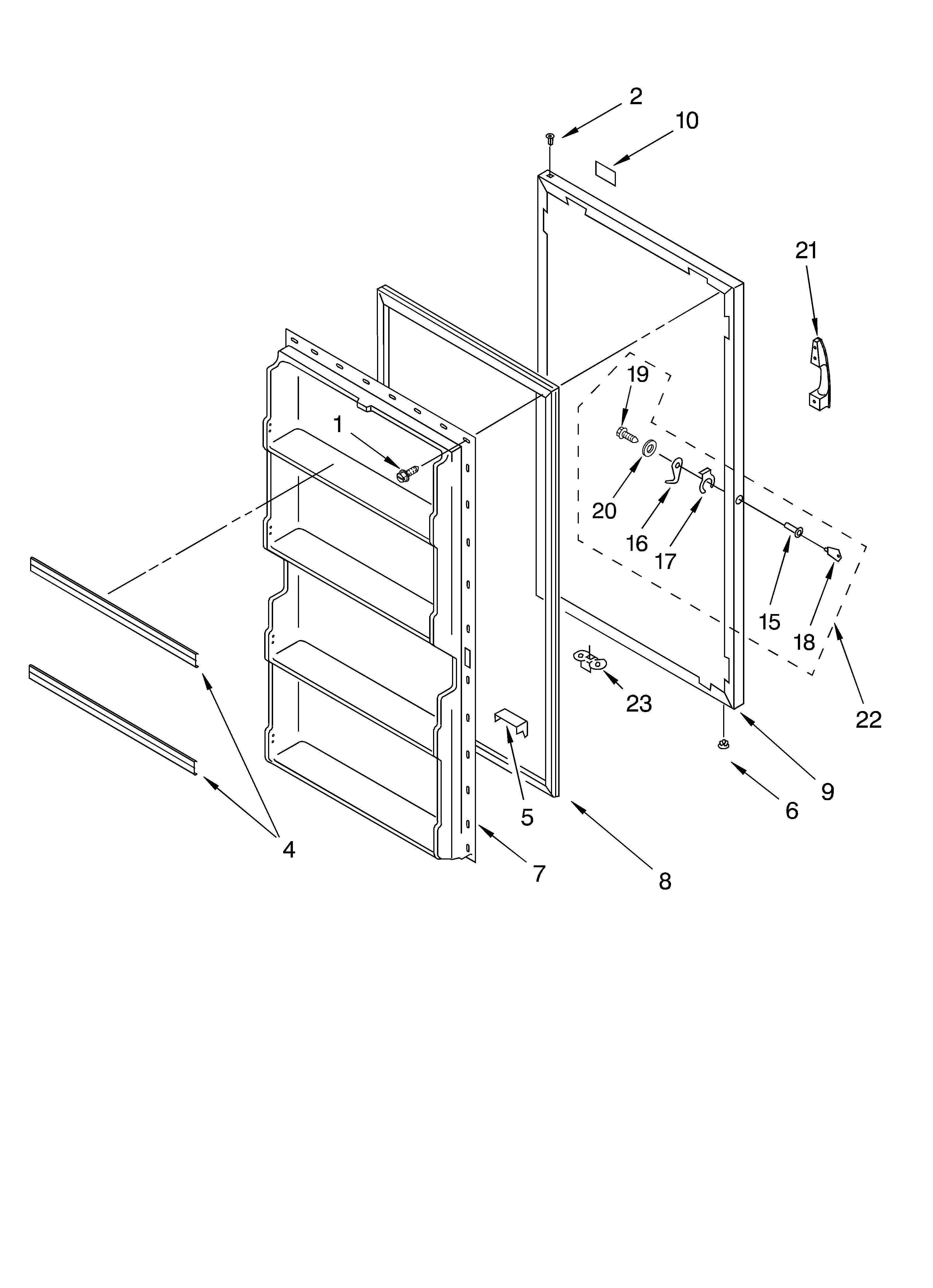 Whirlpool EV250FXKQ01 door/optional diagram