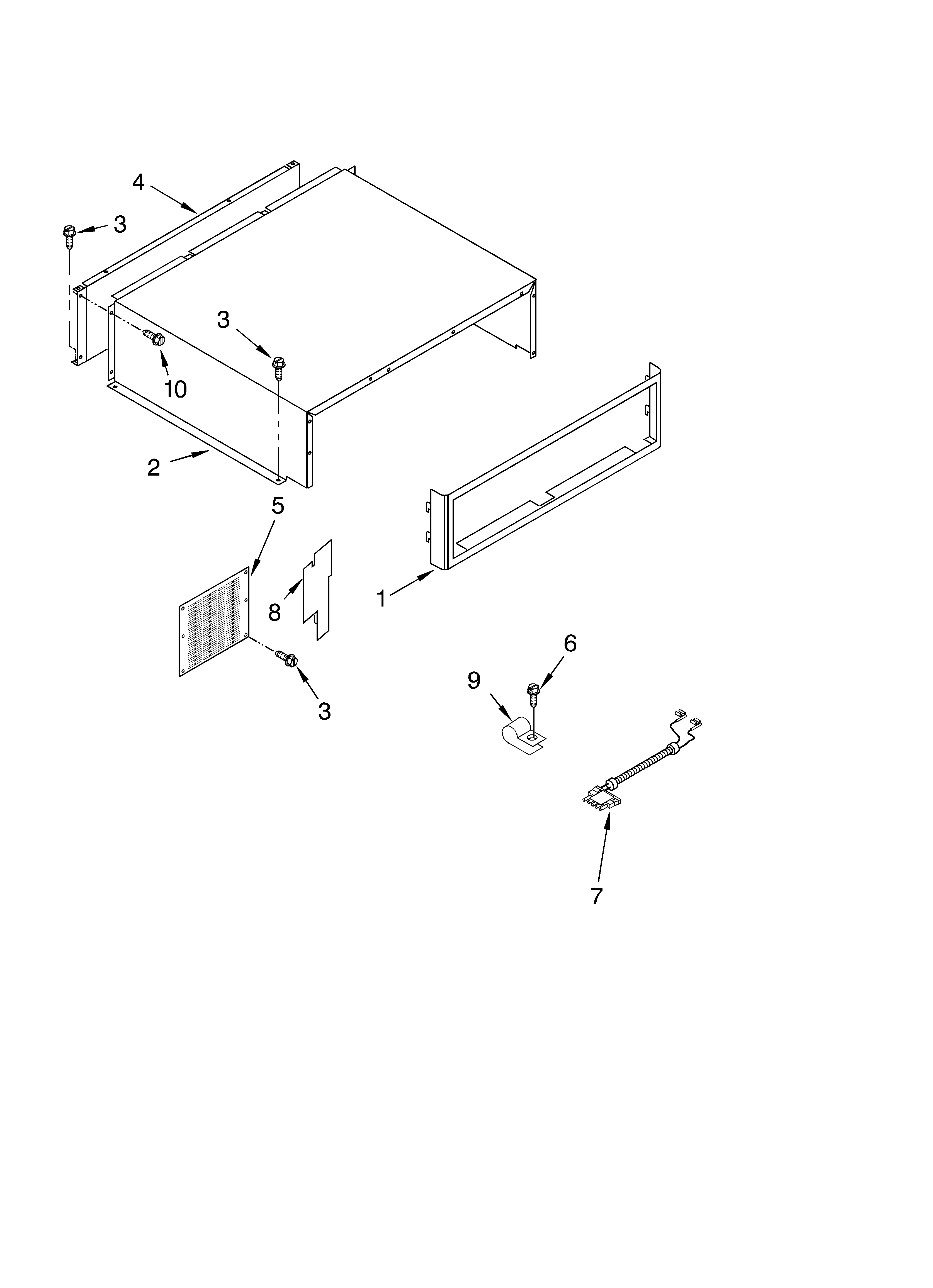 KitchenAid KBRS36FKT00 top grille and unit cover diagram