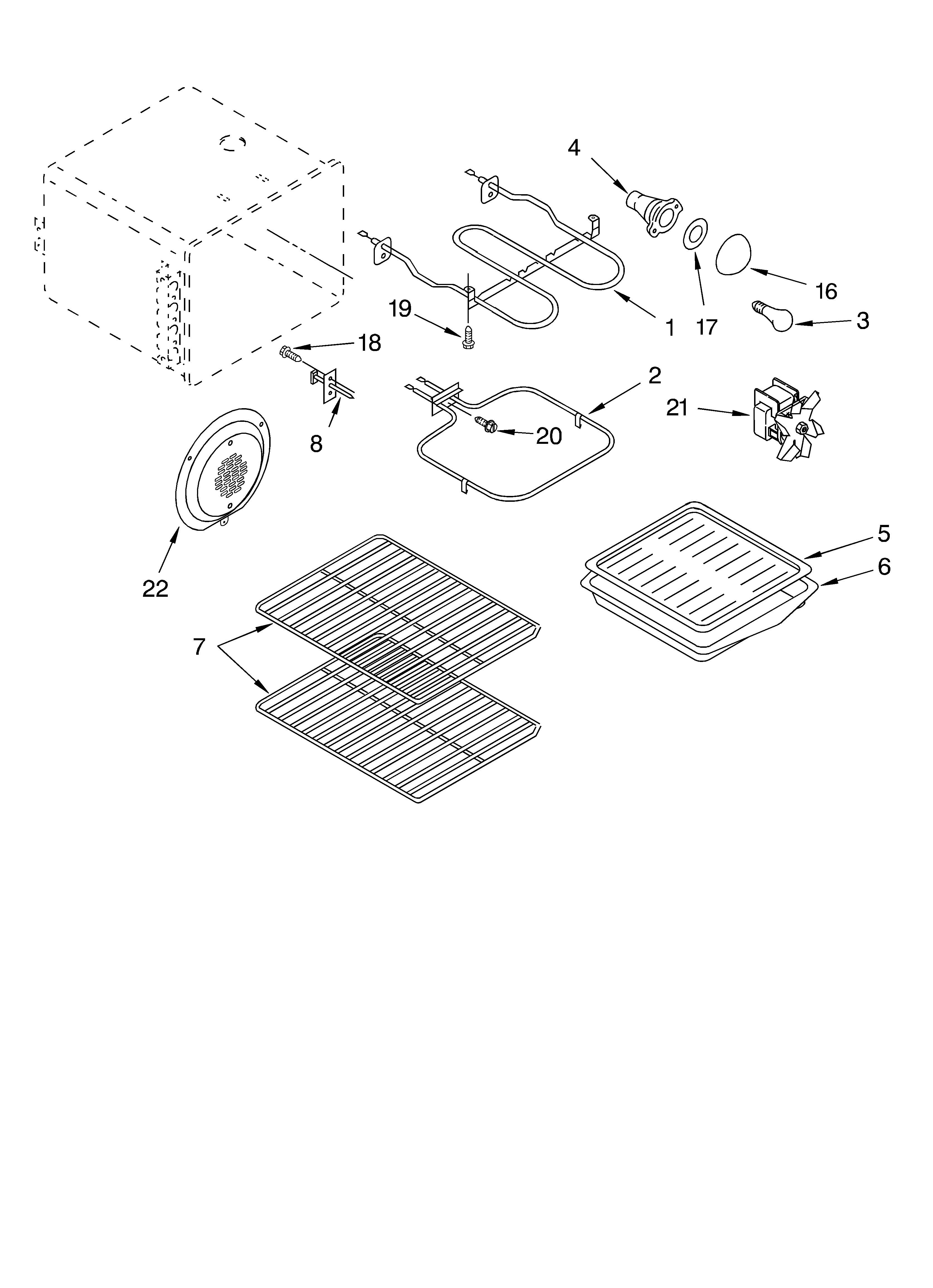 Estate TES400PXHQ0 oven diagram