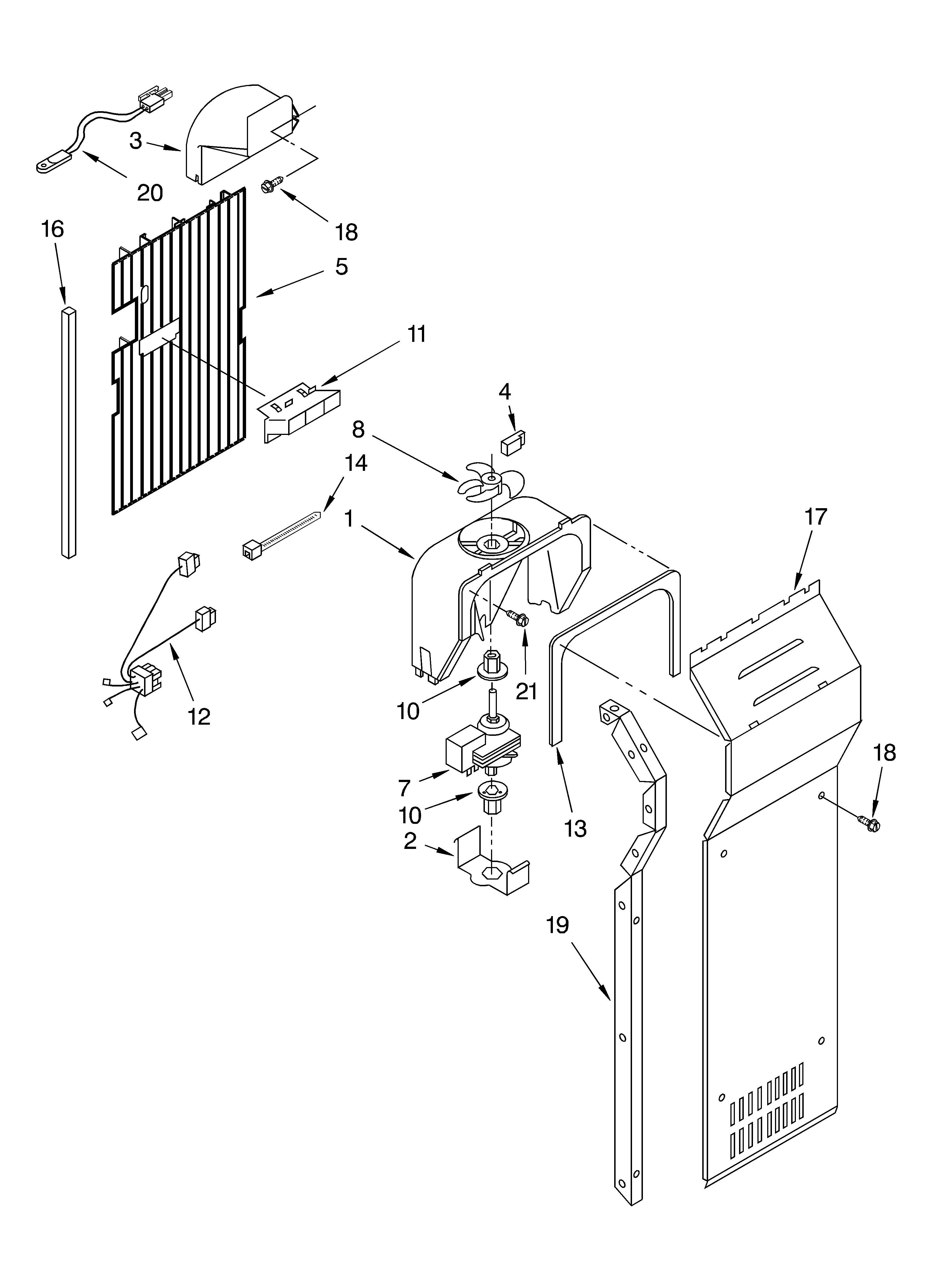 Whirlpool GD25SSFCHS10 air flow diagram