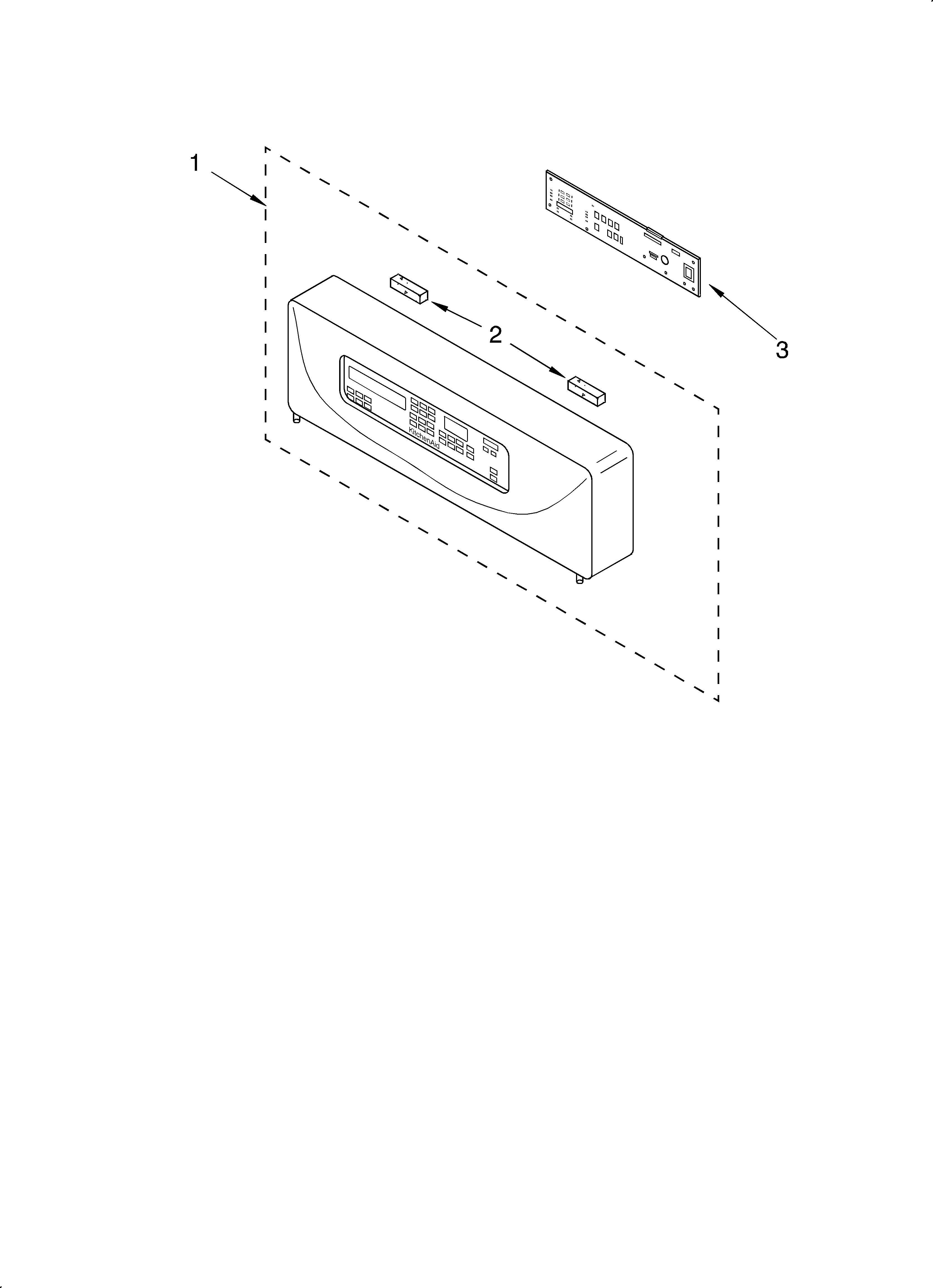 KitchenAid KEBI206DBL11 control panel diagram