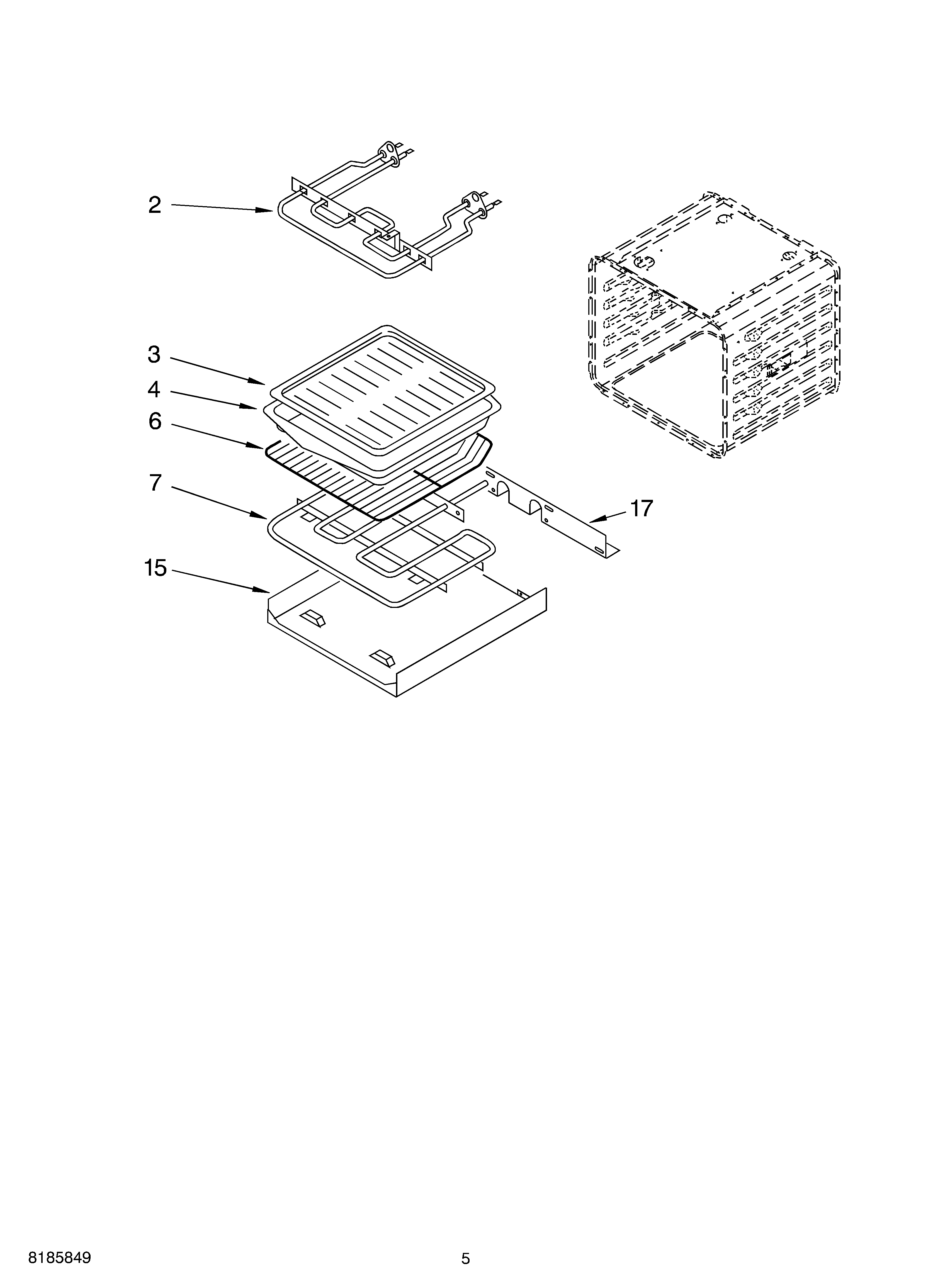 KitchenAid KEBI206DBL12 internal oven diagram