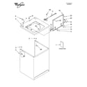 Whirlpool LSR6132HQ1 top and cabinet/literature diagram