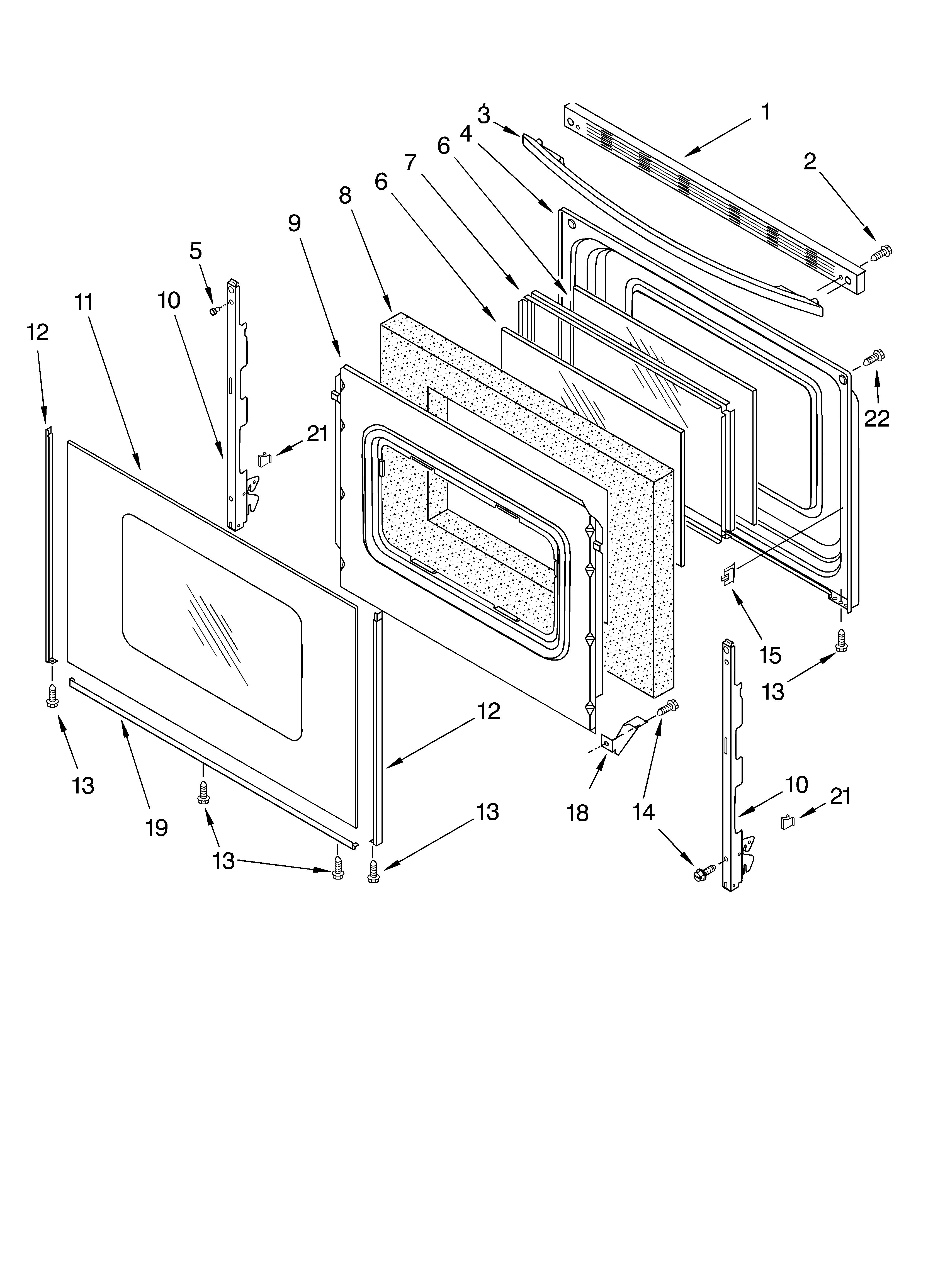 Whirlpool SF367LEKV1 door/optional diagram