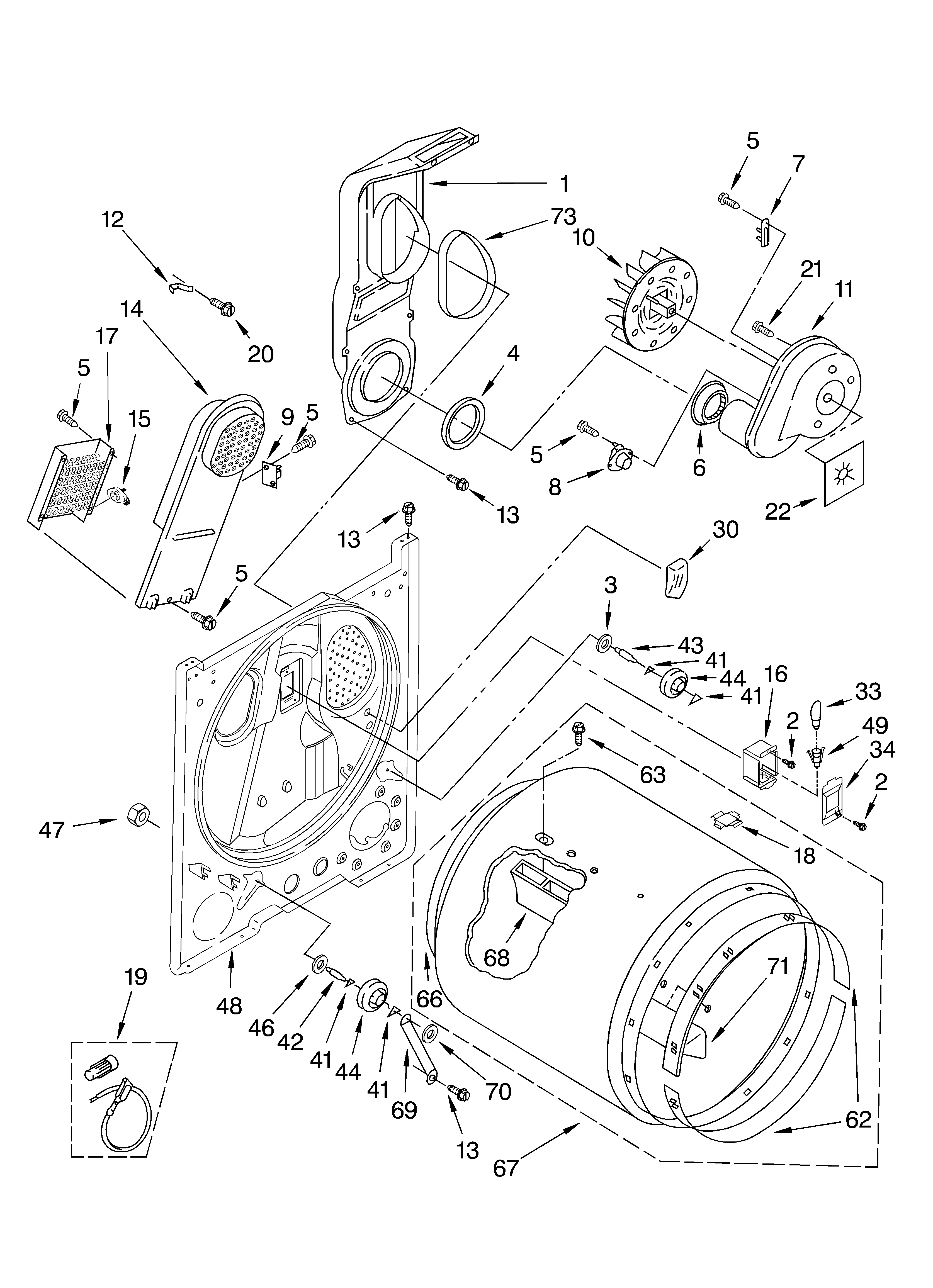 Whirlpool LEQ8100KQ1 bulkhead diagram